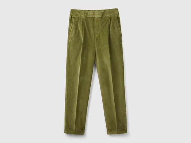 United Colors of Benetton Trousers chino velluto cotone taglia M