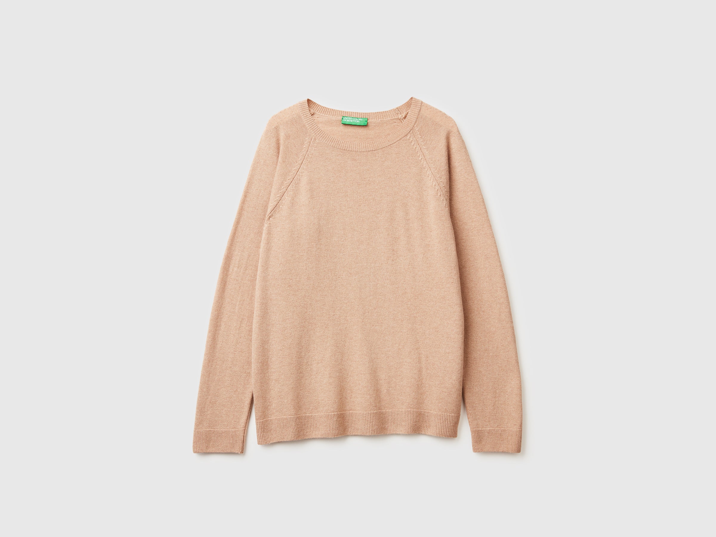 United Colors of Benetton Beige Girocollo Maglione Cashmere M