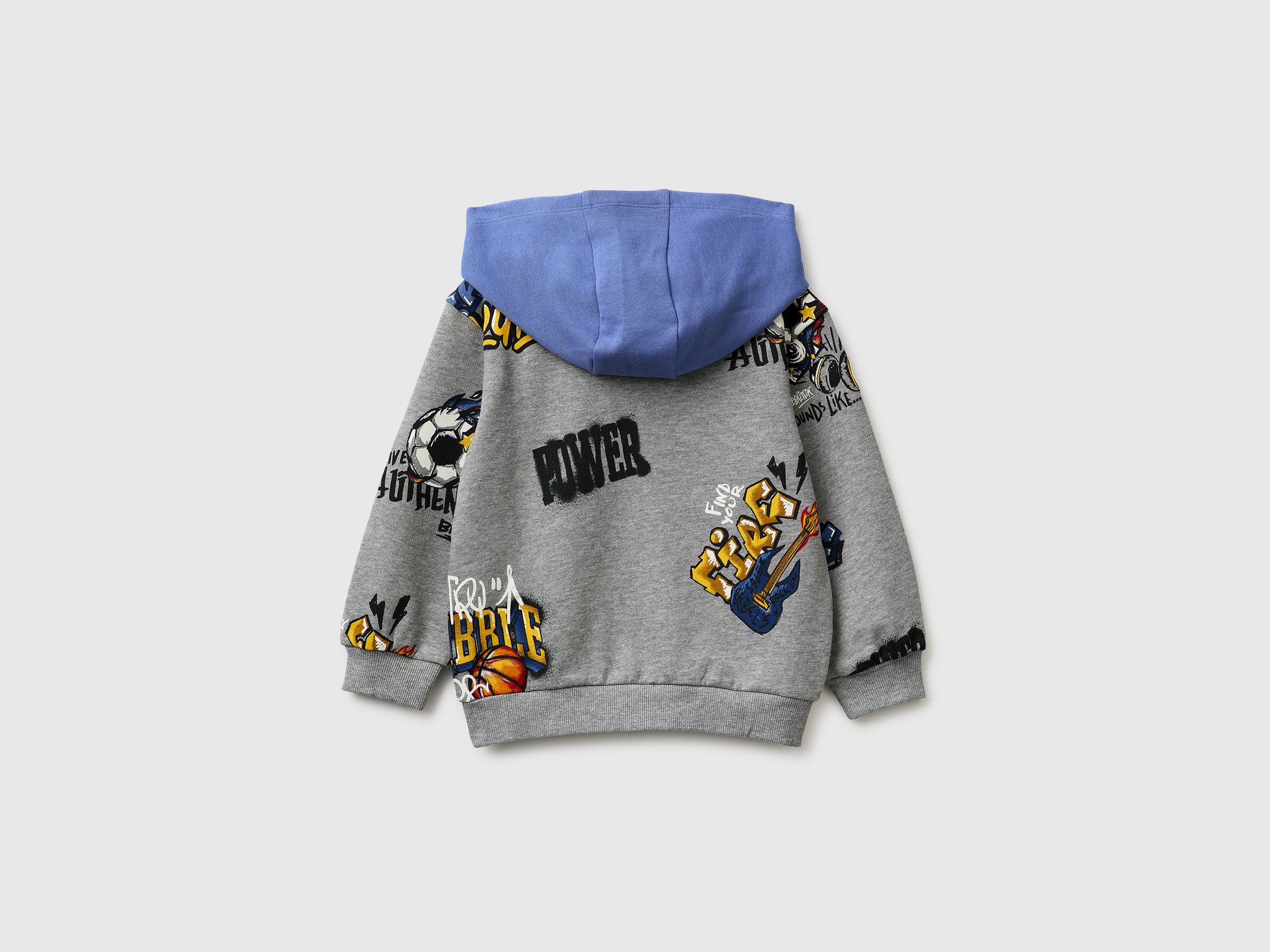 United Colors of Benetton Sweatshirts Felpa cappuccio stampata 104