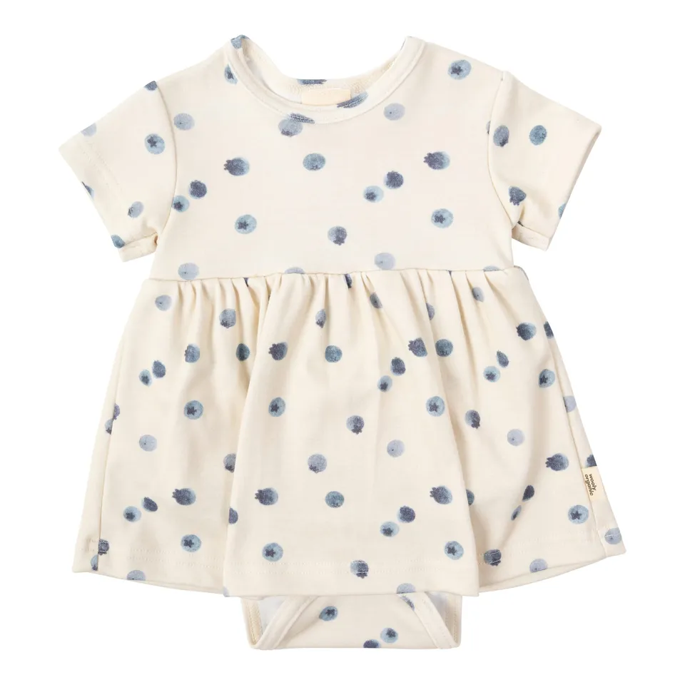 Woolly Organic Baby Bodysuits Vestitino Body Mirtillo Cotone Bio
