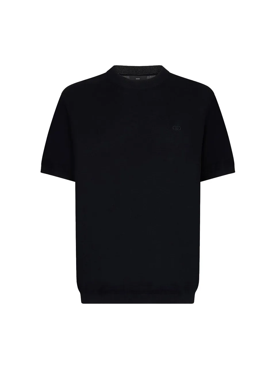 Liu Jo T-Shirt Crepe Cotone Maglietta Taglia L Nera