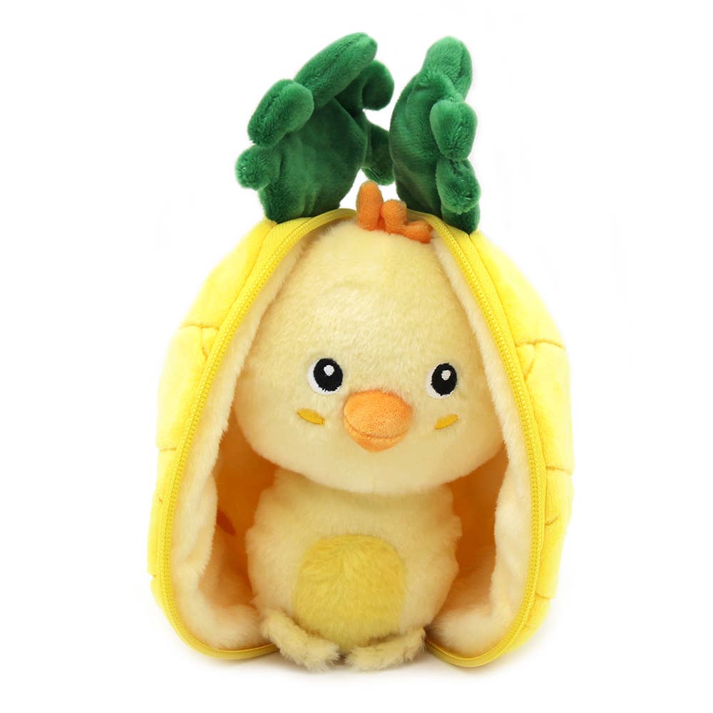 Les Déglingos Peluche Pulcino Ananas 20 cm nascita