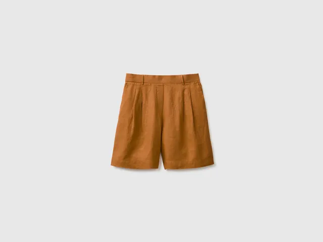 United Colors of Benetton Pure linen Bermuda shorts lino XS
