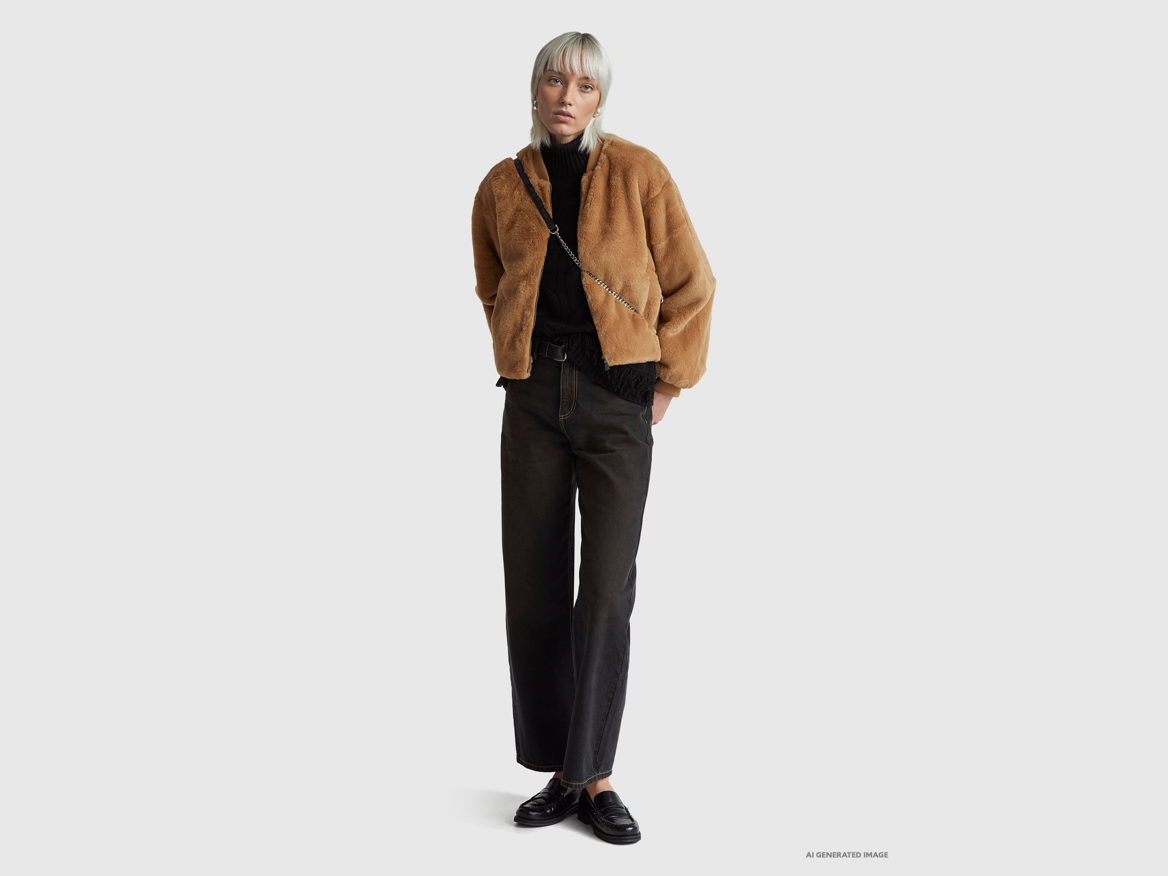 United Colors of Benetton Bomber Pelliccia Sintetica M