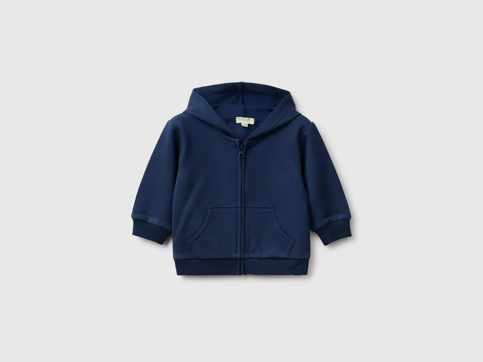 Benetton felpa zip bimbo cotone bio taglia 68