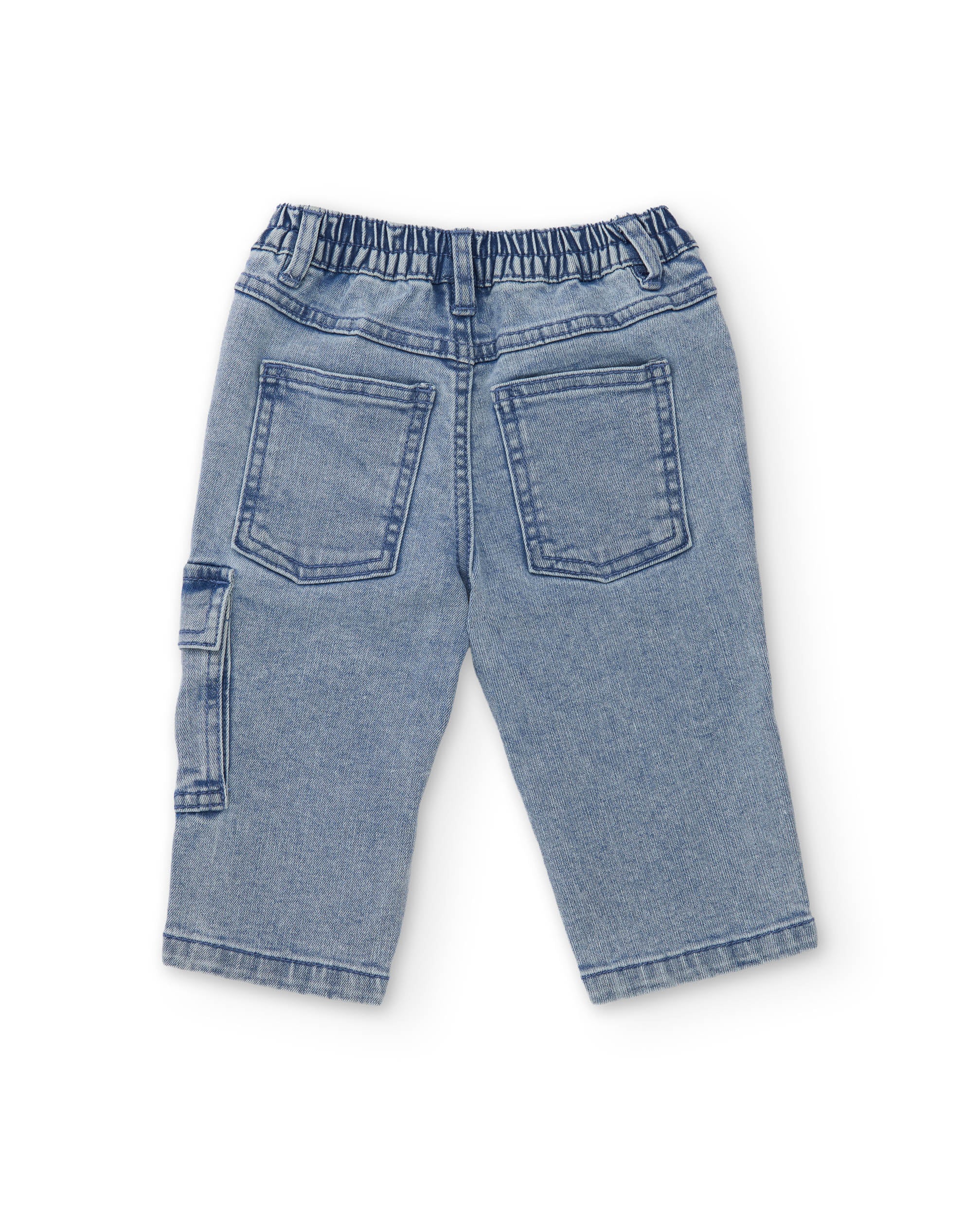 TucTuc Pantaloni Jeans Bambino Denim Cargo Elastico