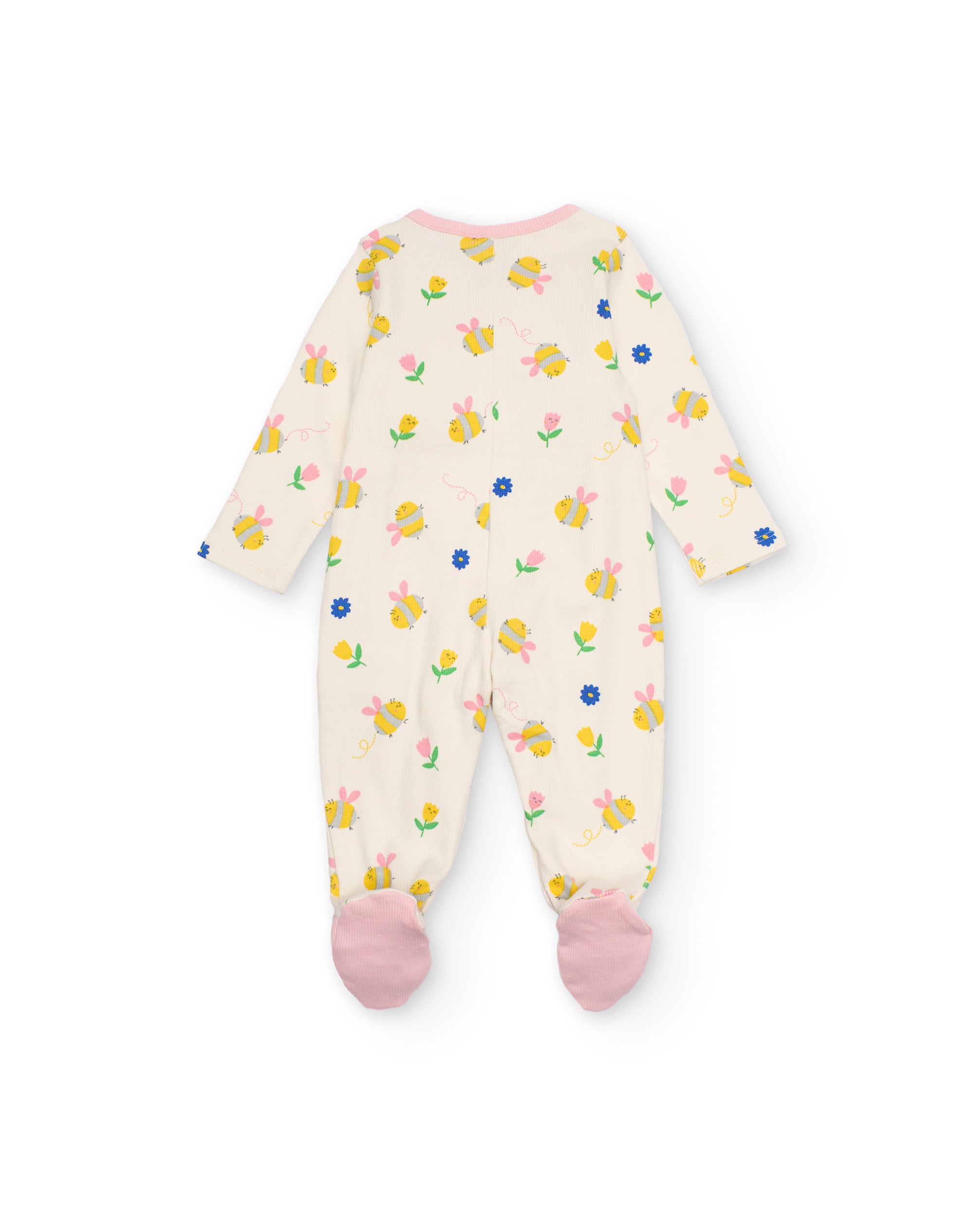 TucTuc Tutine pagliaccetto neonata beige stampa fiori