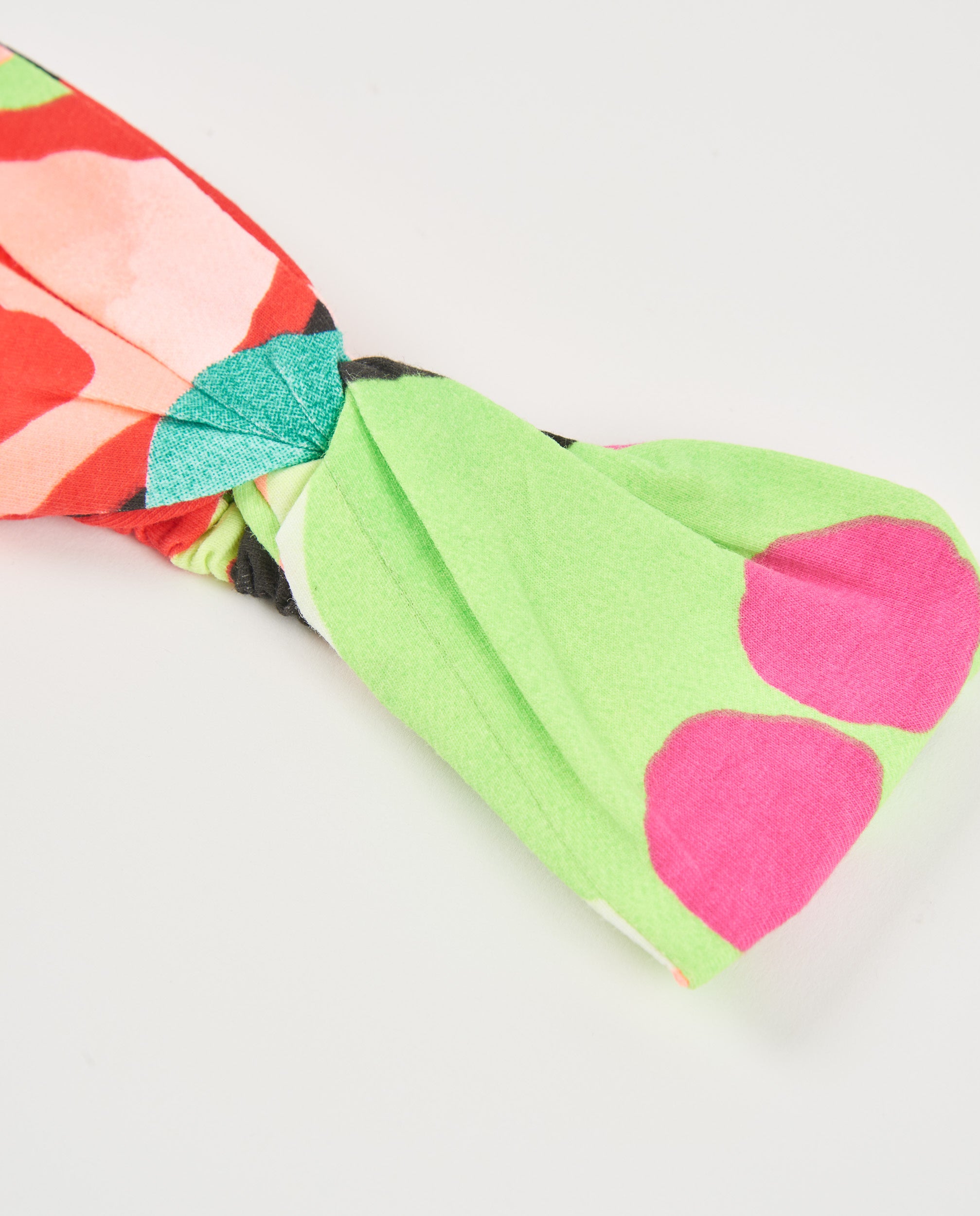TucTuc Fascia Capelli Bambina Verde Nodo Maglia Flessibile