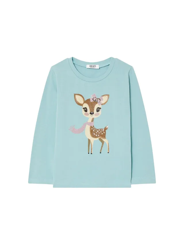 Liu Jo T-Shirt in Jersey con Stampa maglia jersey maniche lunghe