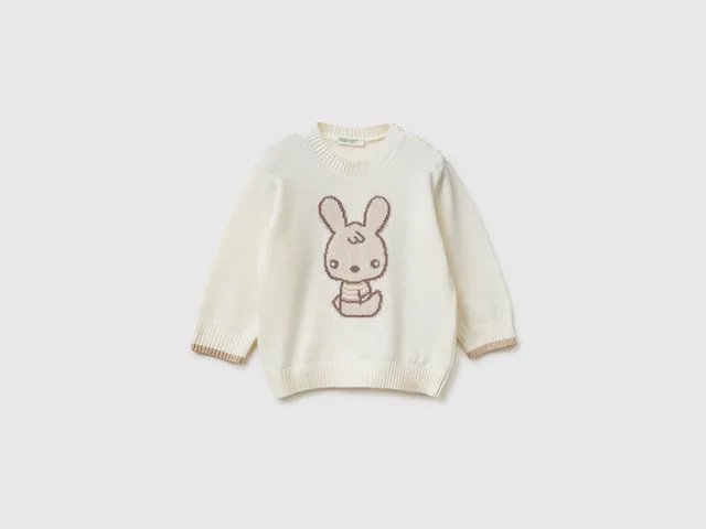 United Colors of Benetton Maglione Cotone Bio Coniglio 62