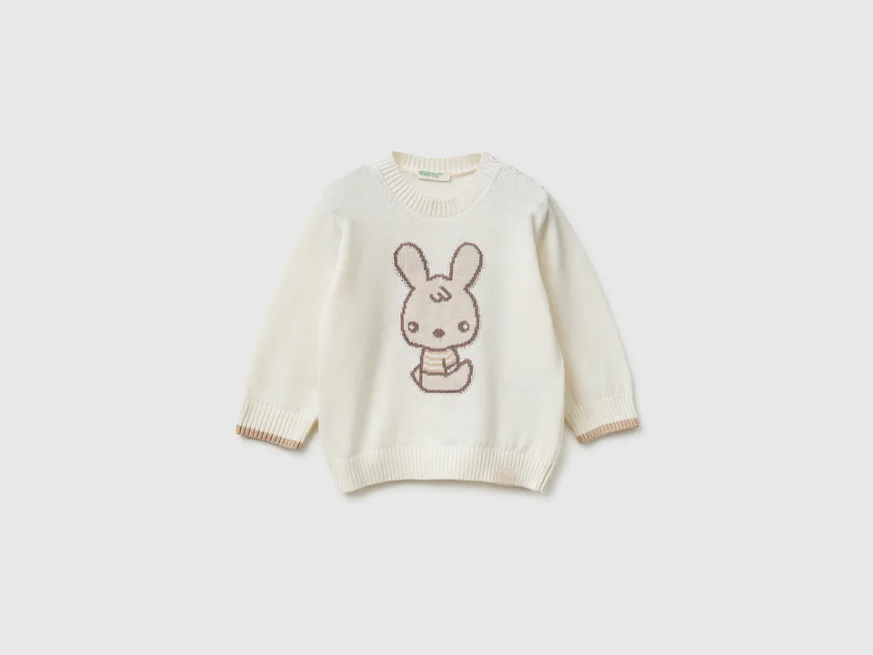 United Colors of Benetton Maglione Cotone Bio Coniglio 62