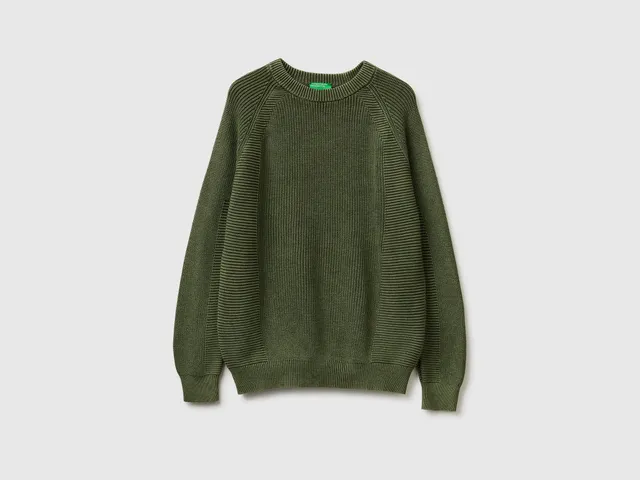 United Colors of Benetton Maglione stone washed cotone taglia M