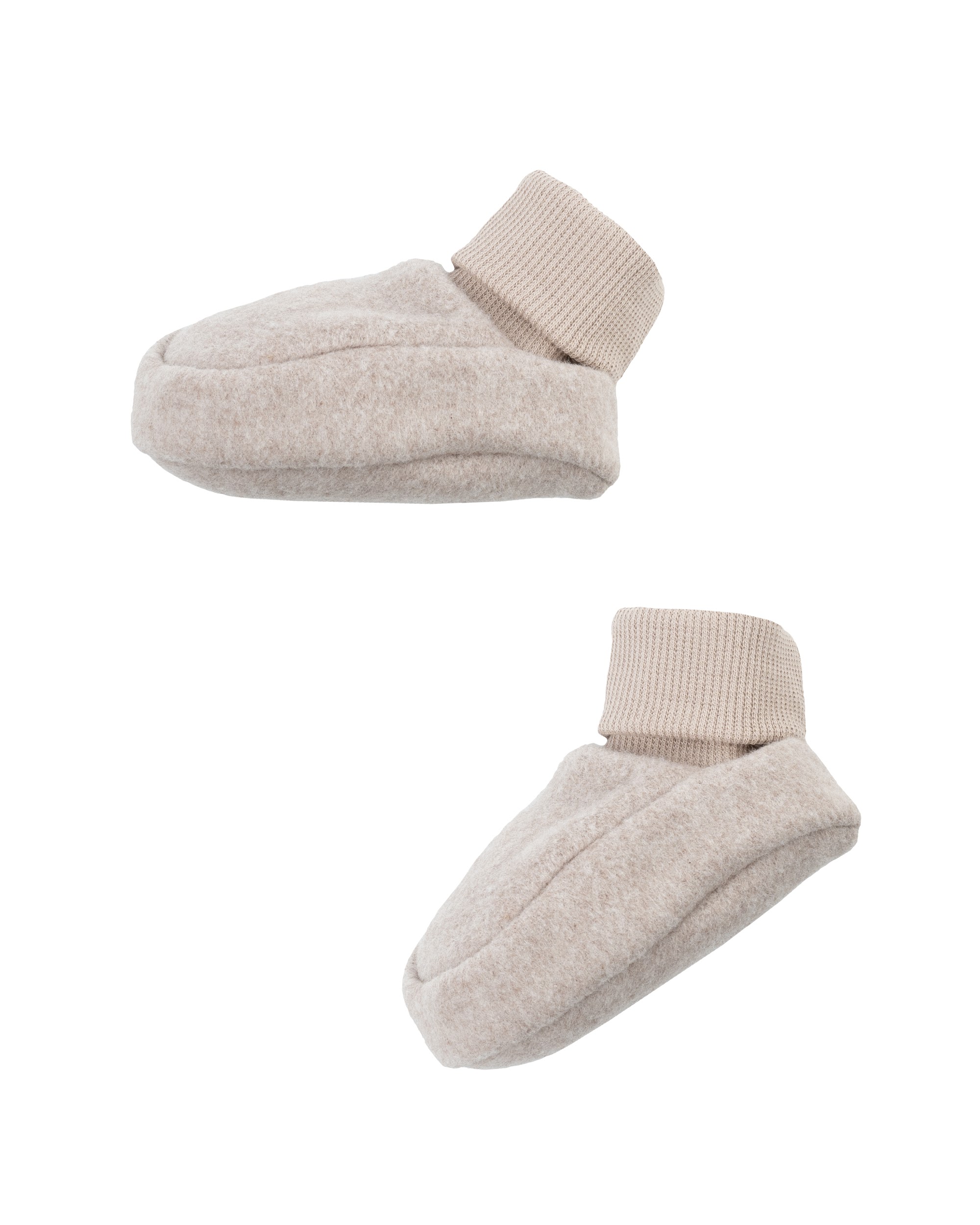 Woolly Organic Booties GOTS scarpine neonato cotone bio velour