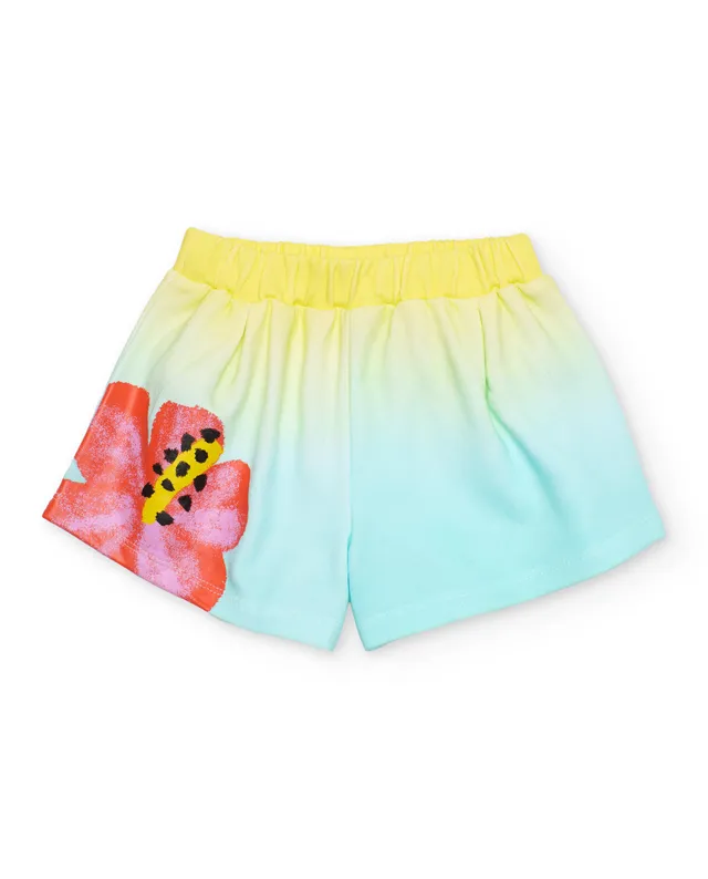 TucTuc Bermuda Shorts Bambina Turchese Fiore Stampato