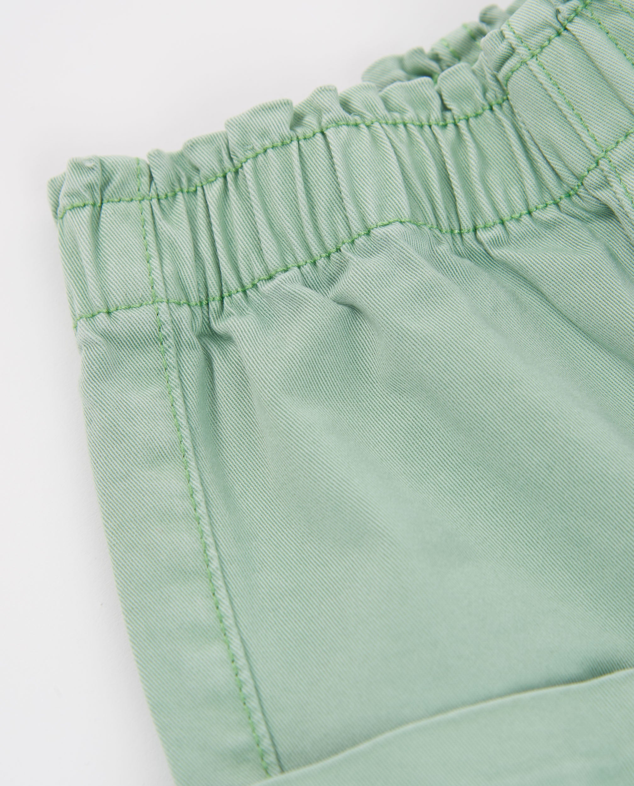 TucTuc Pantaloni cargo bimba verde tasche vita elastica