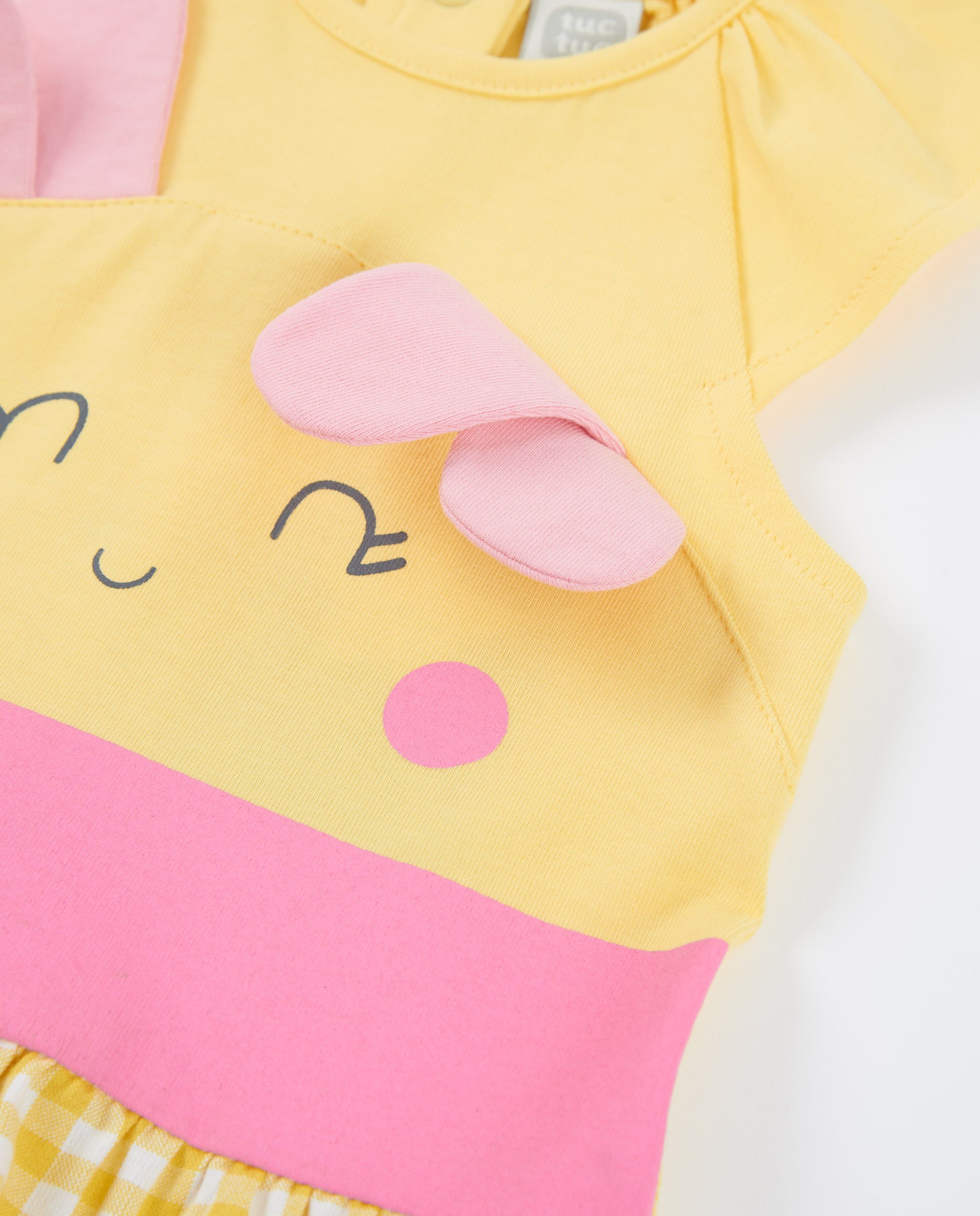 TucTuc Vestiti Vestito Neonata Giallo 2 Pezzi con Culotte