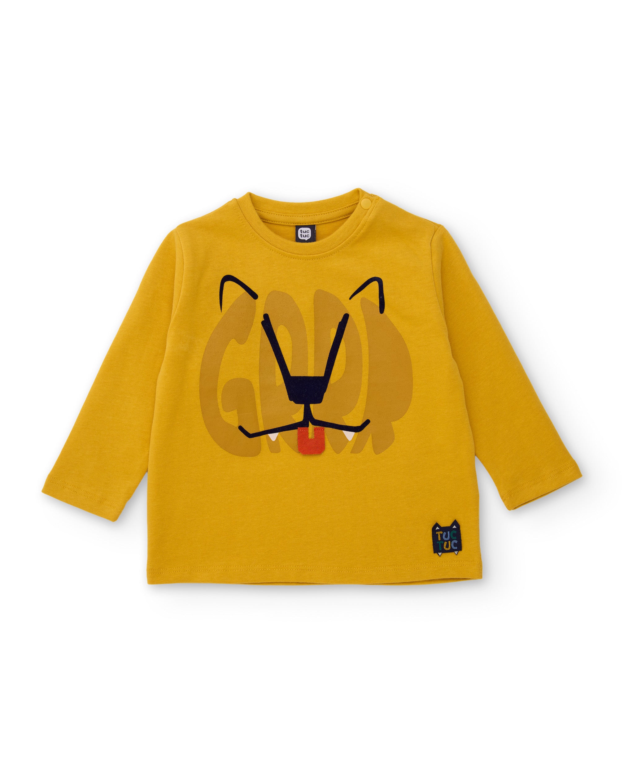 TucTuc Magliette T-Shirt Bambino Gialla Tigre Cotone