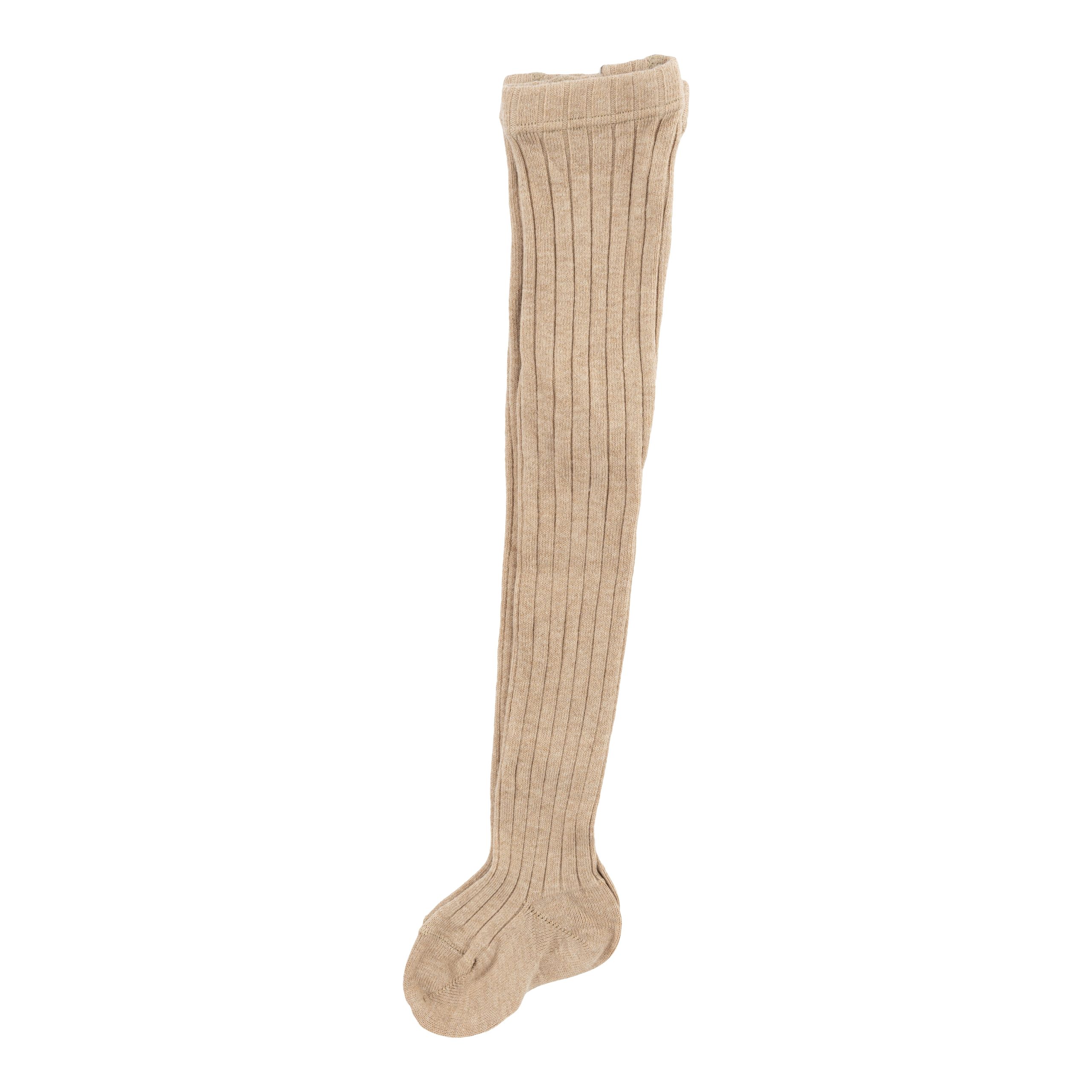 Woolly Organic Basic Rib Tights collant bimba cotone