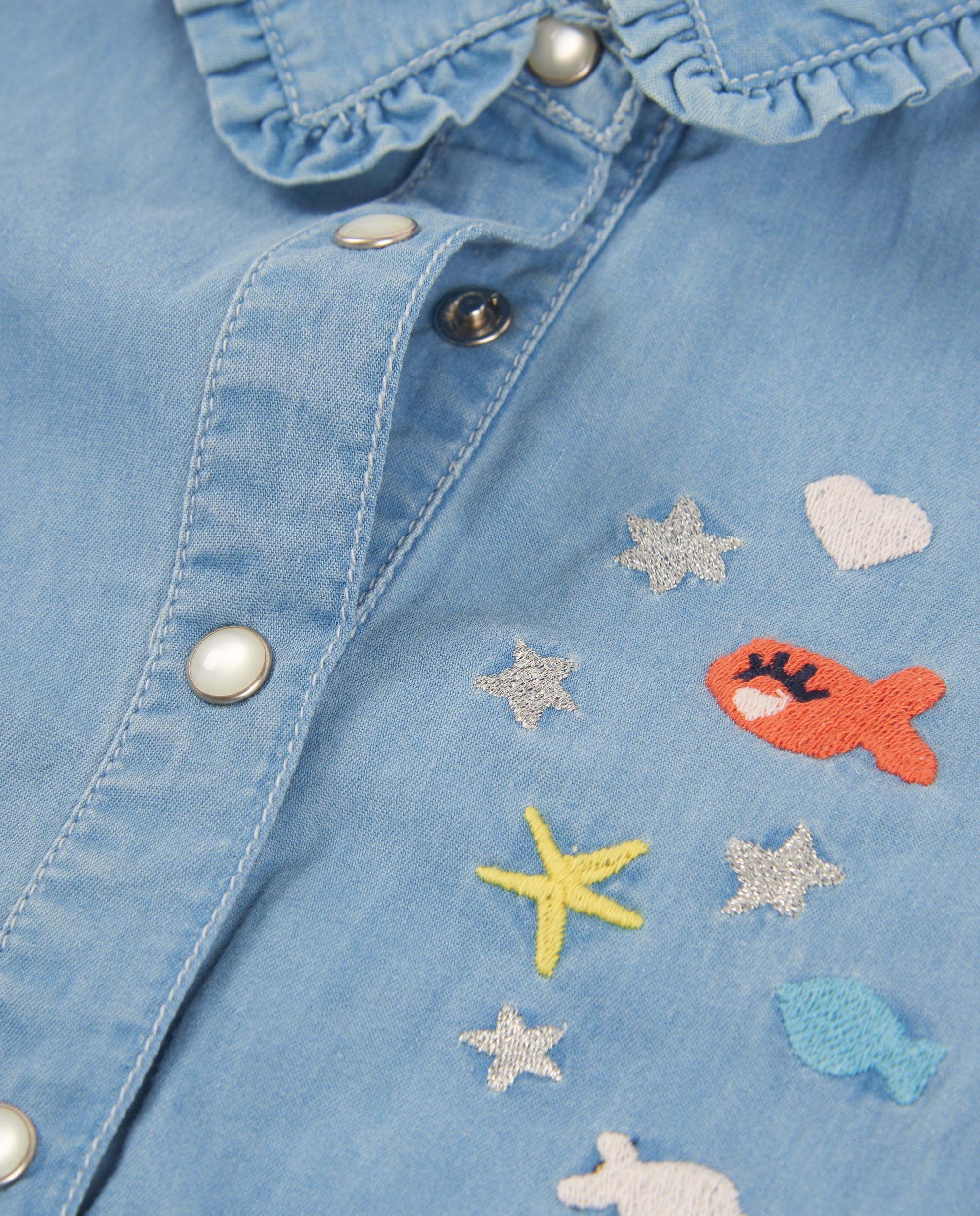 TucTuc Camicette camicia denim bimba blu 6 mesi