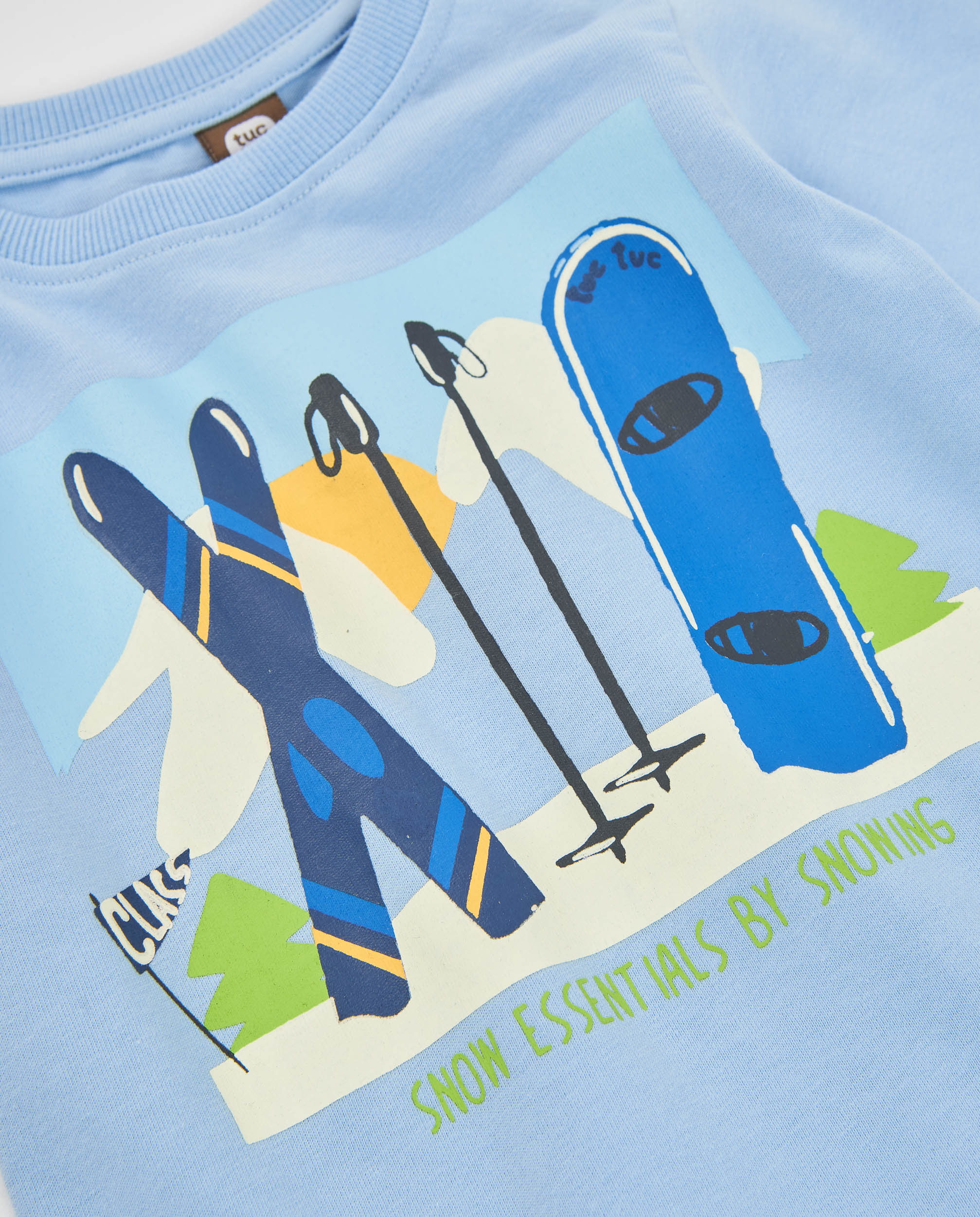 TucTuc Magliette maglia bambino azzurro sci maniche lunghe 2A
