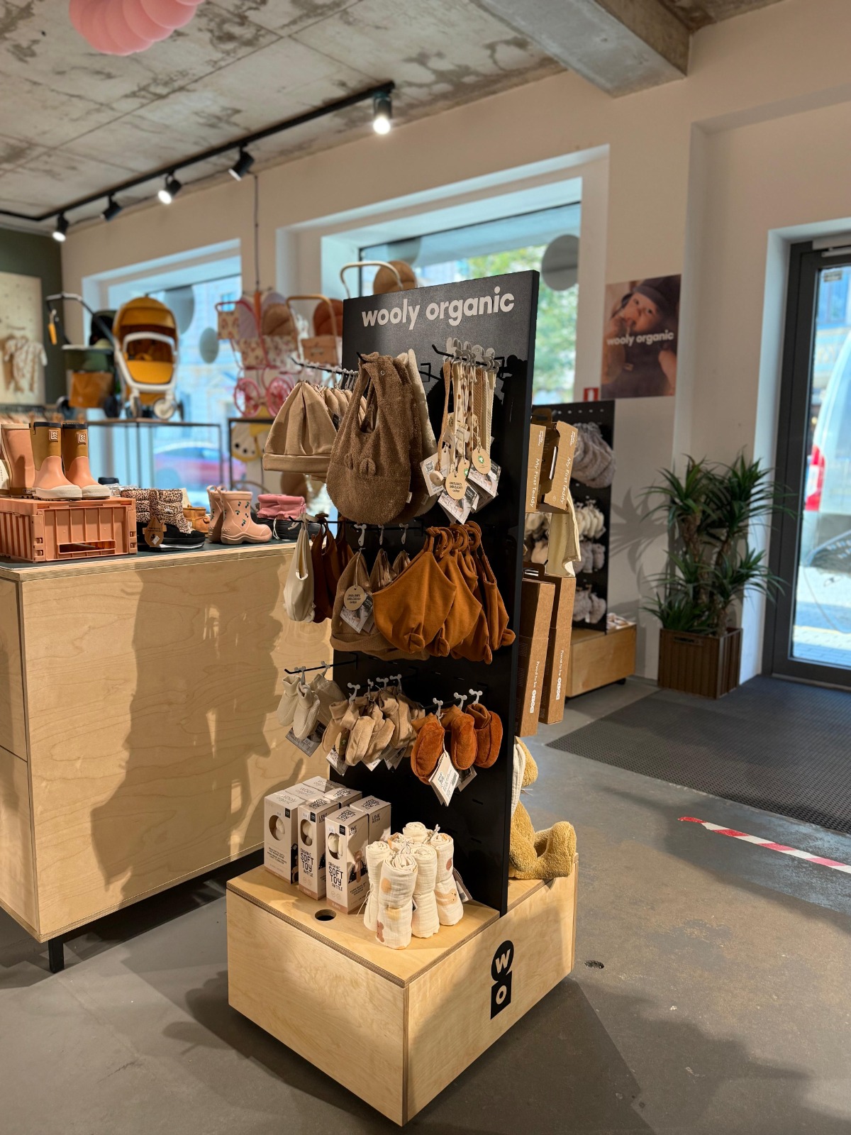 Woolly Organic Wooden Display espositore legno bifacciale