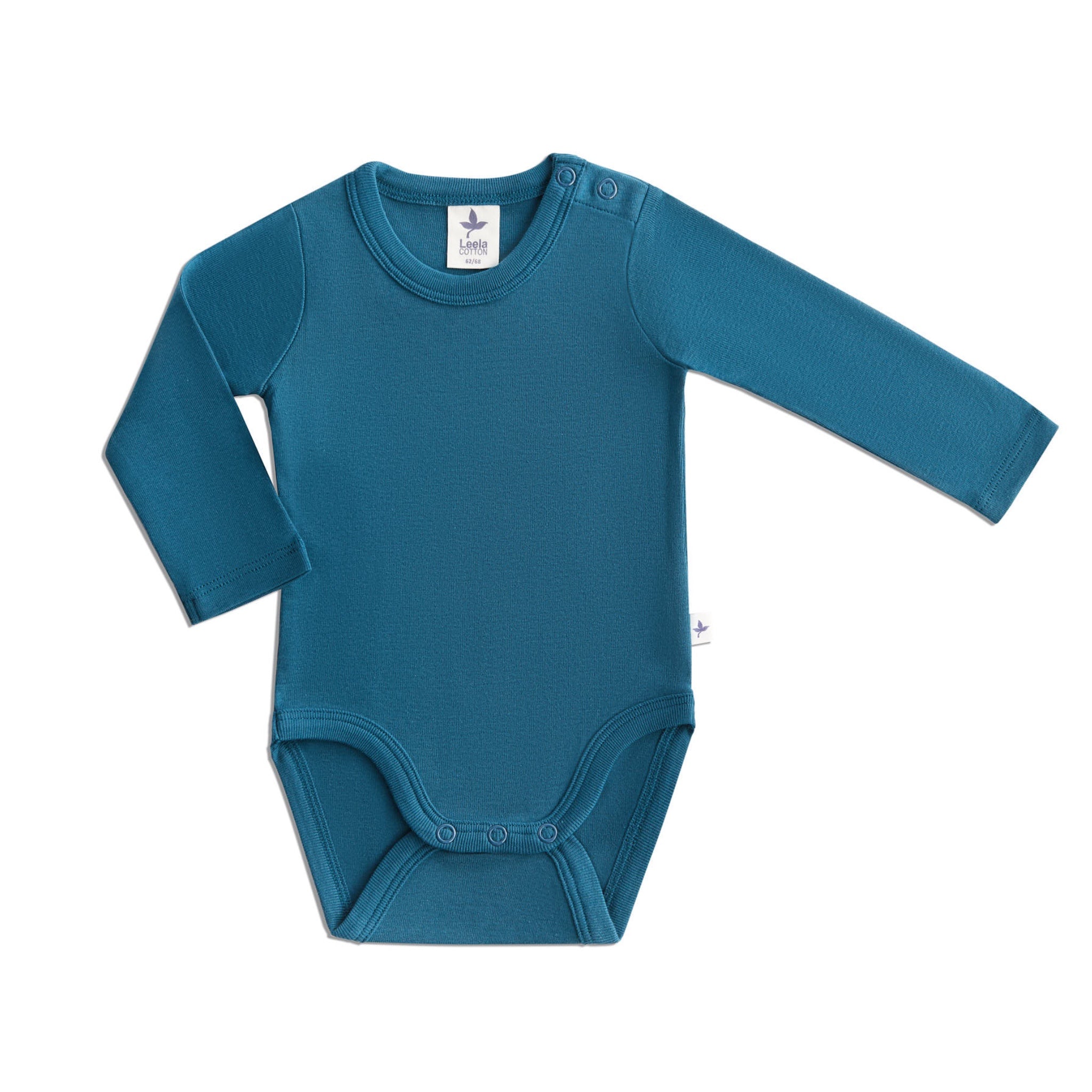 Leela body maniche lunghe blu mare cotone bio bimbo