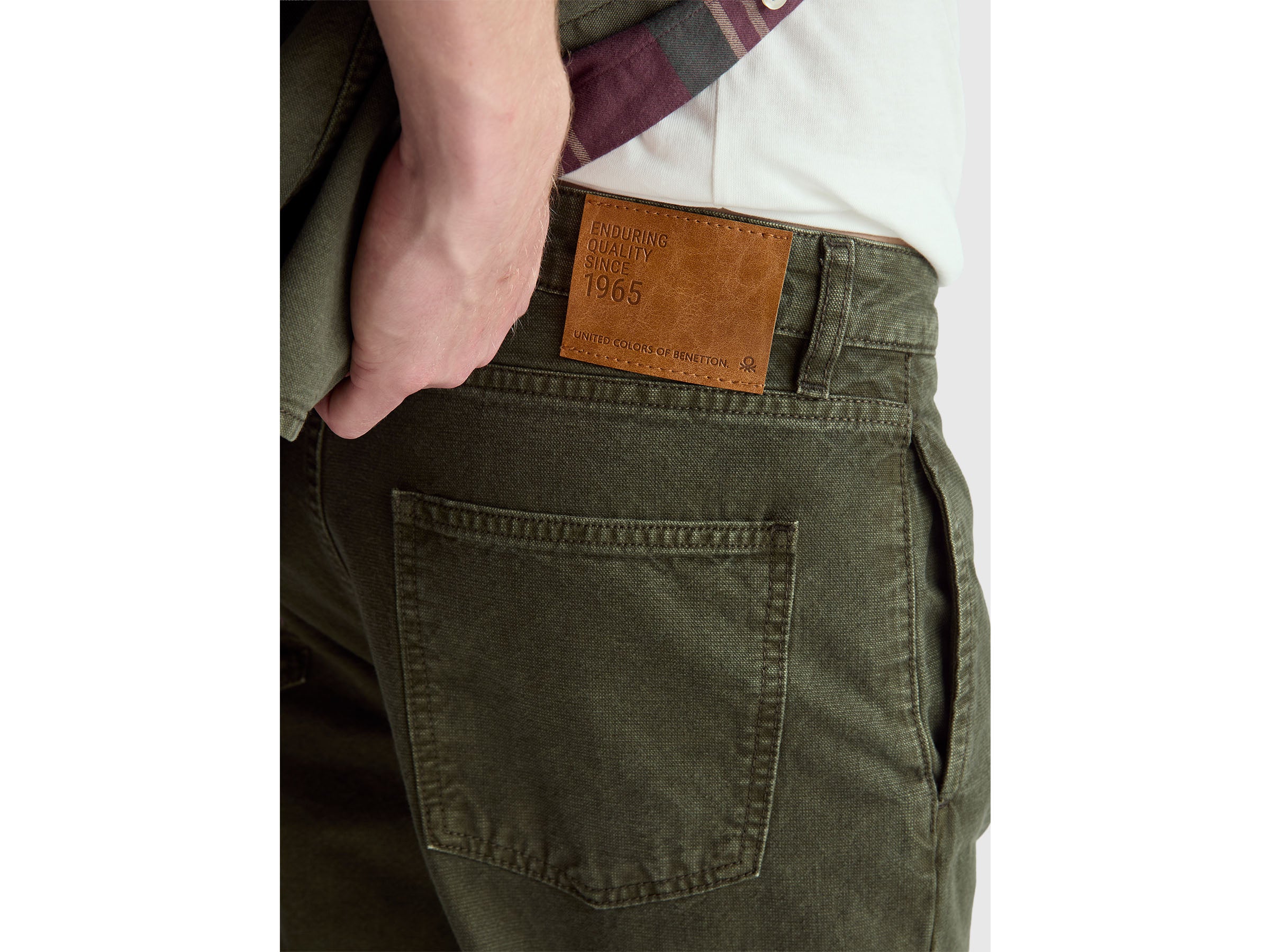 United Colors of Benetton Straight fit chinos pantaloni cotone dritti