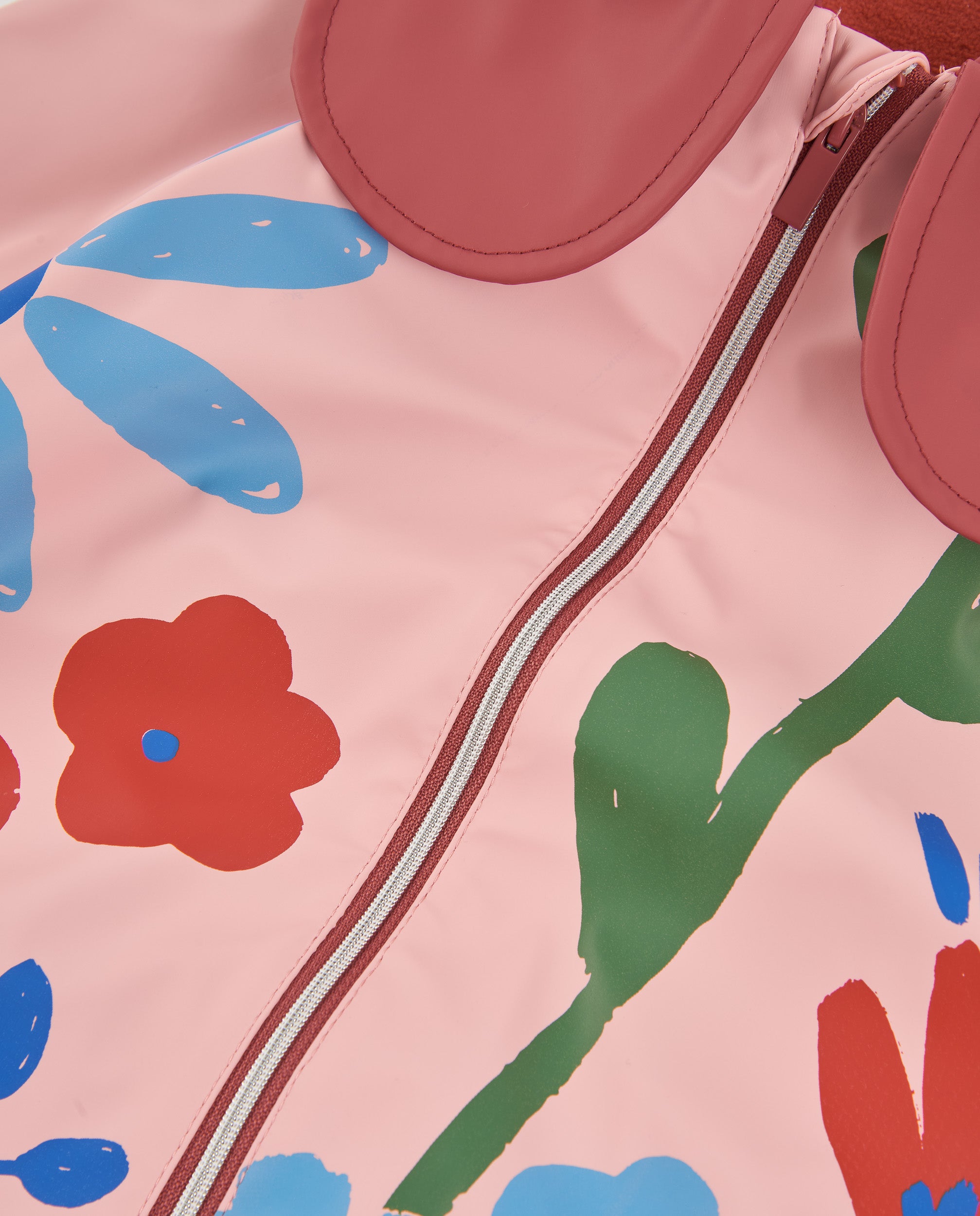 TucTuc Cappotti Impermeabile bambina rosa fiori cappuccio