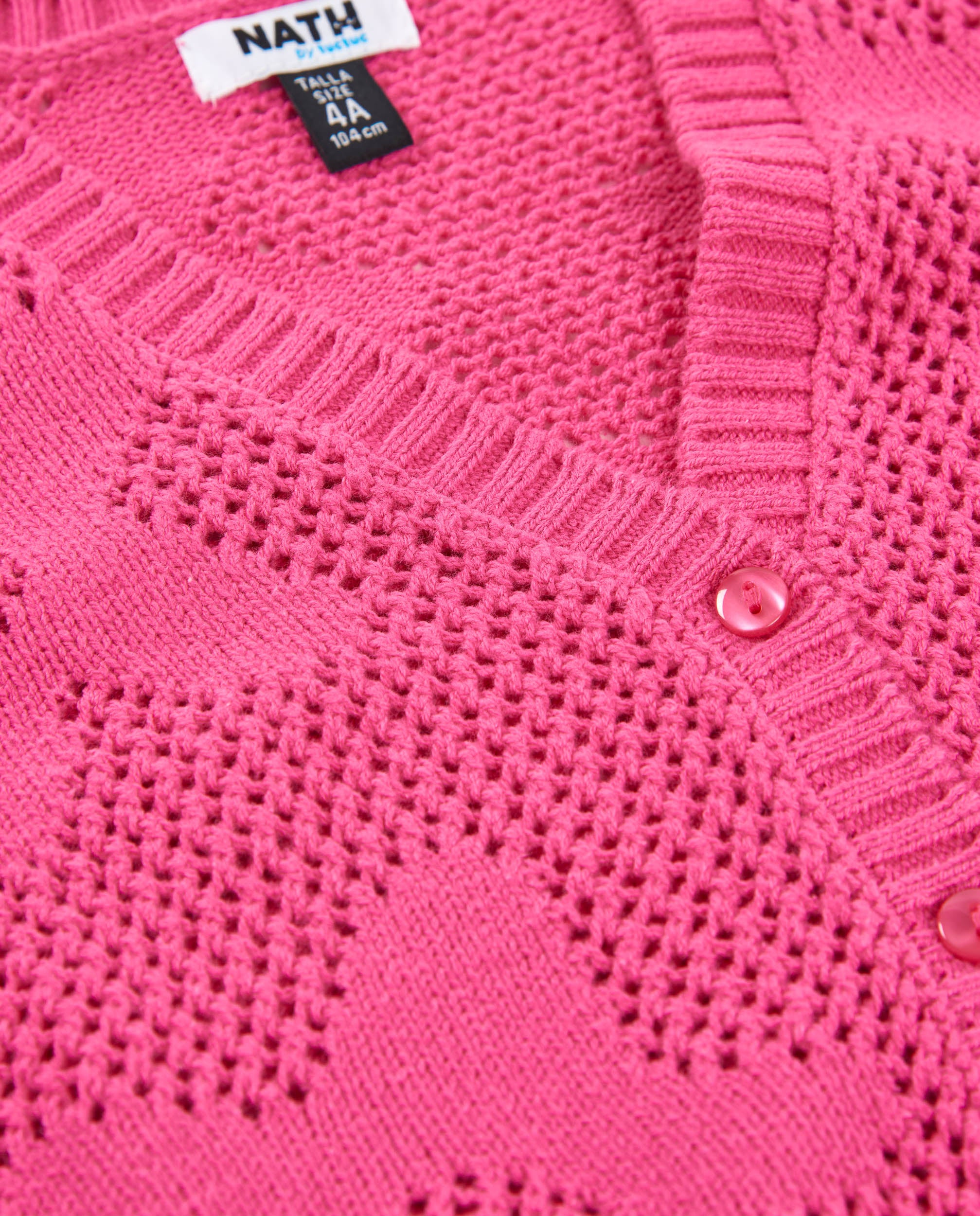 TucTuc Maglioni cardigan traforato bimba fucsia 4 anni