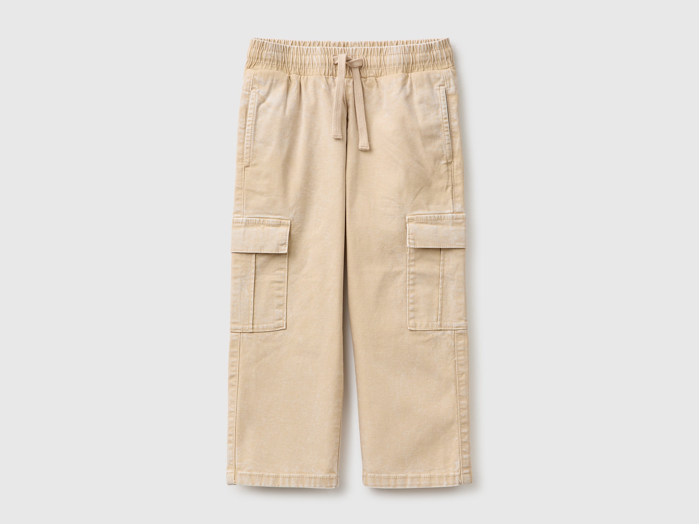 Benetton Trousers cargo tela cotone 98 tasconi