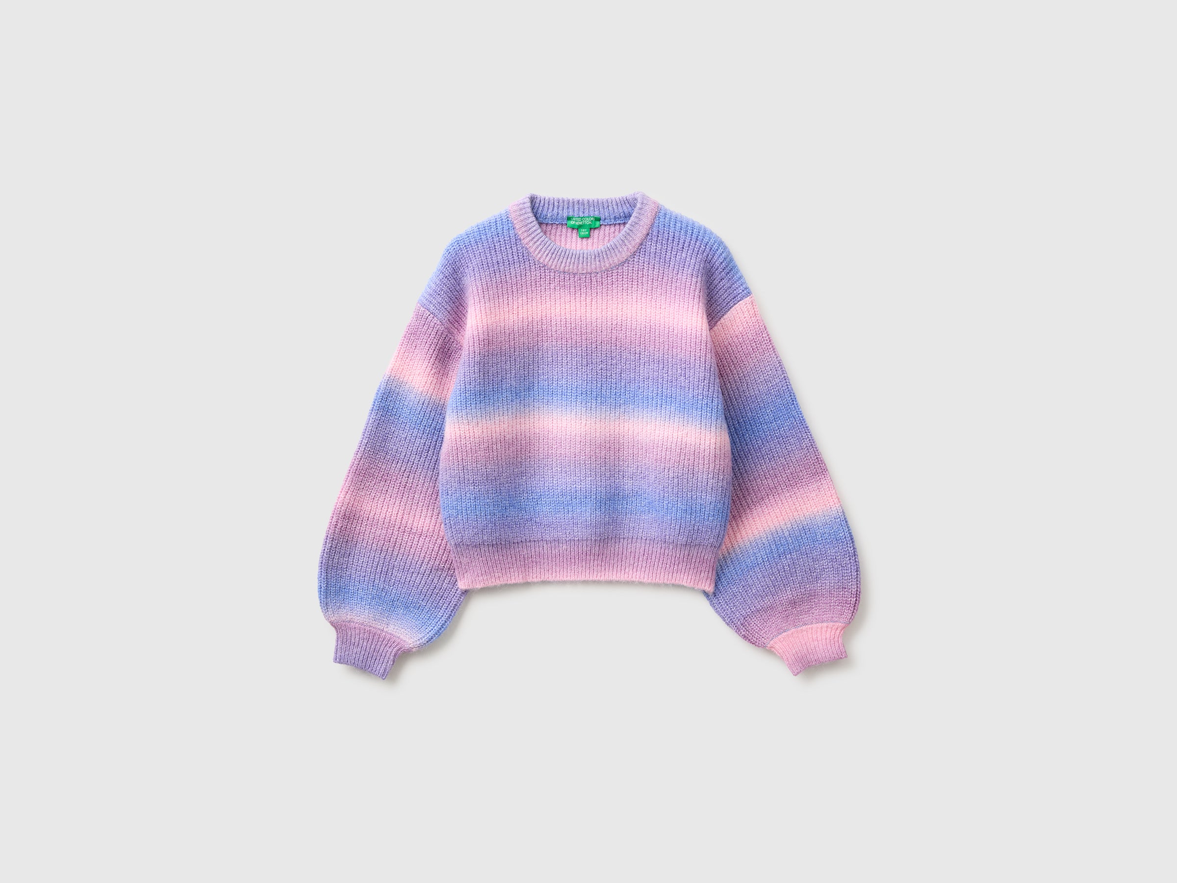 United Colors of Benetton Maglione lana righe sfumate girocollo