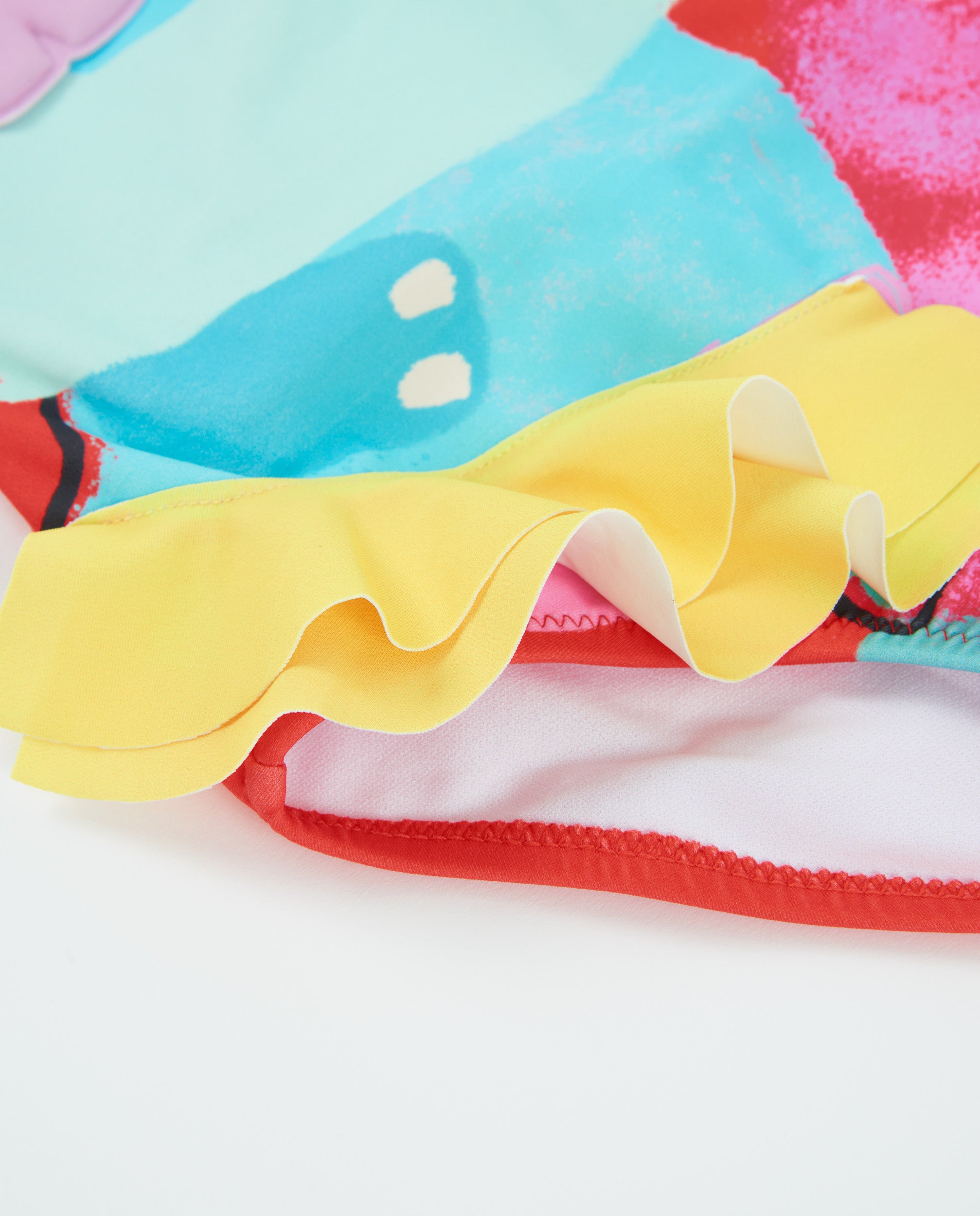 TucTuc Costumi Da Bagno costume bambina rosso doppia balza