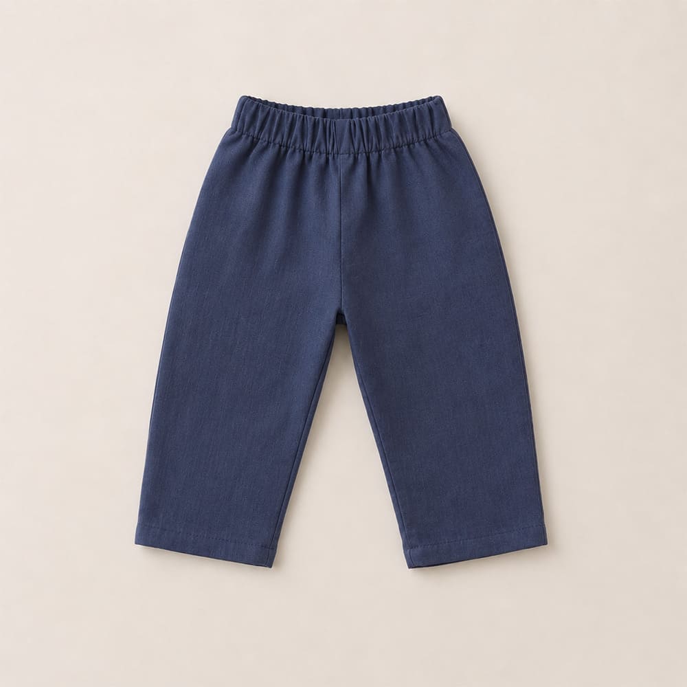 Petite Citrouille Mode Garçon Charlie pantaloni lino blu 3m-4a