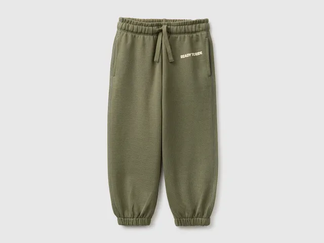 United Colors of Benetton Pantaloni Tuta Bimbo Cotone Bio Stampa