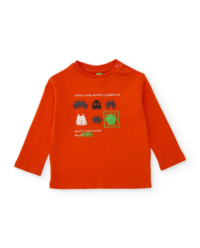TucTuc Magliette maglia bimbo arancione maniche lunghe