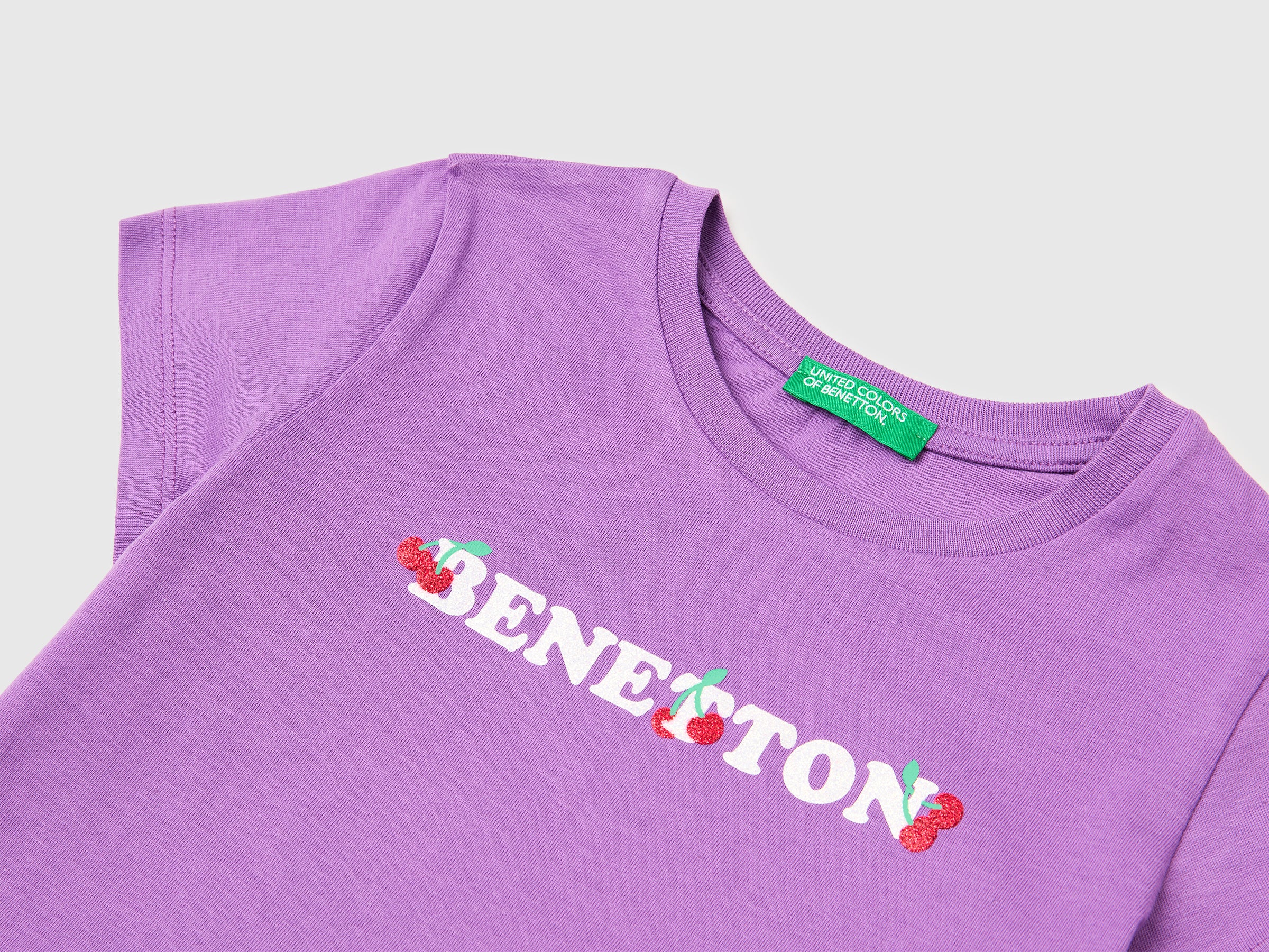 United Colors of Benetton T-Shirts t-shirt cotone bio glitter