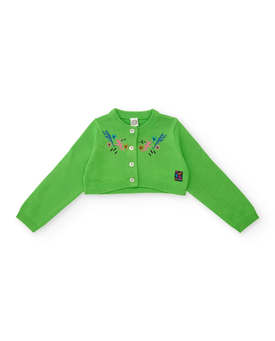 TucTuc Maglioni Bolero giacca bambina verde