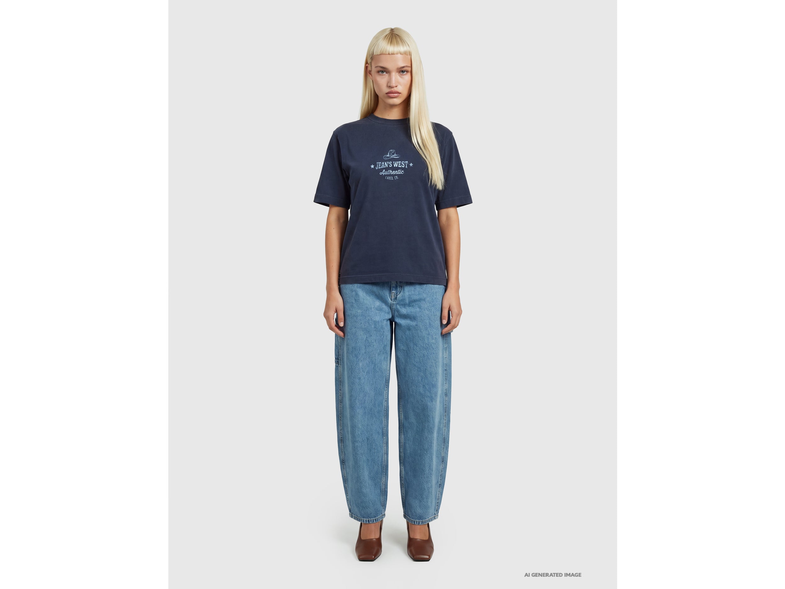 United Colors of Benetton Jeans Barrel Light Wash Cotone