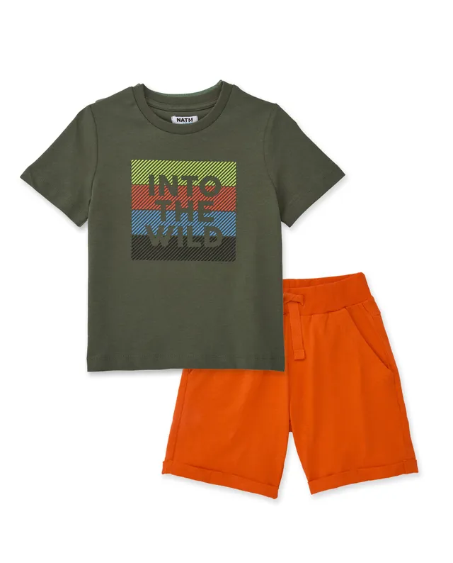 TucTuc Completi completo bambino verde kaki bermuda