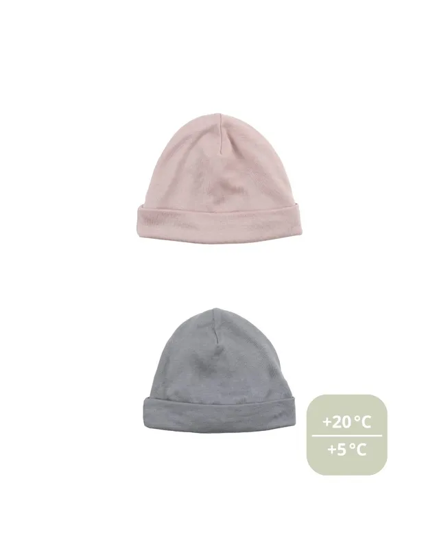 Woolly Organic Lyocell Wool Beanie cuffia neonato termica