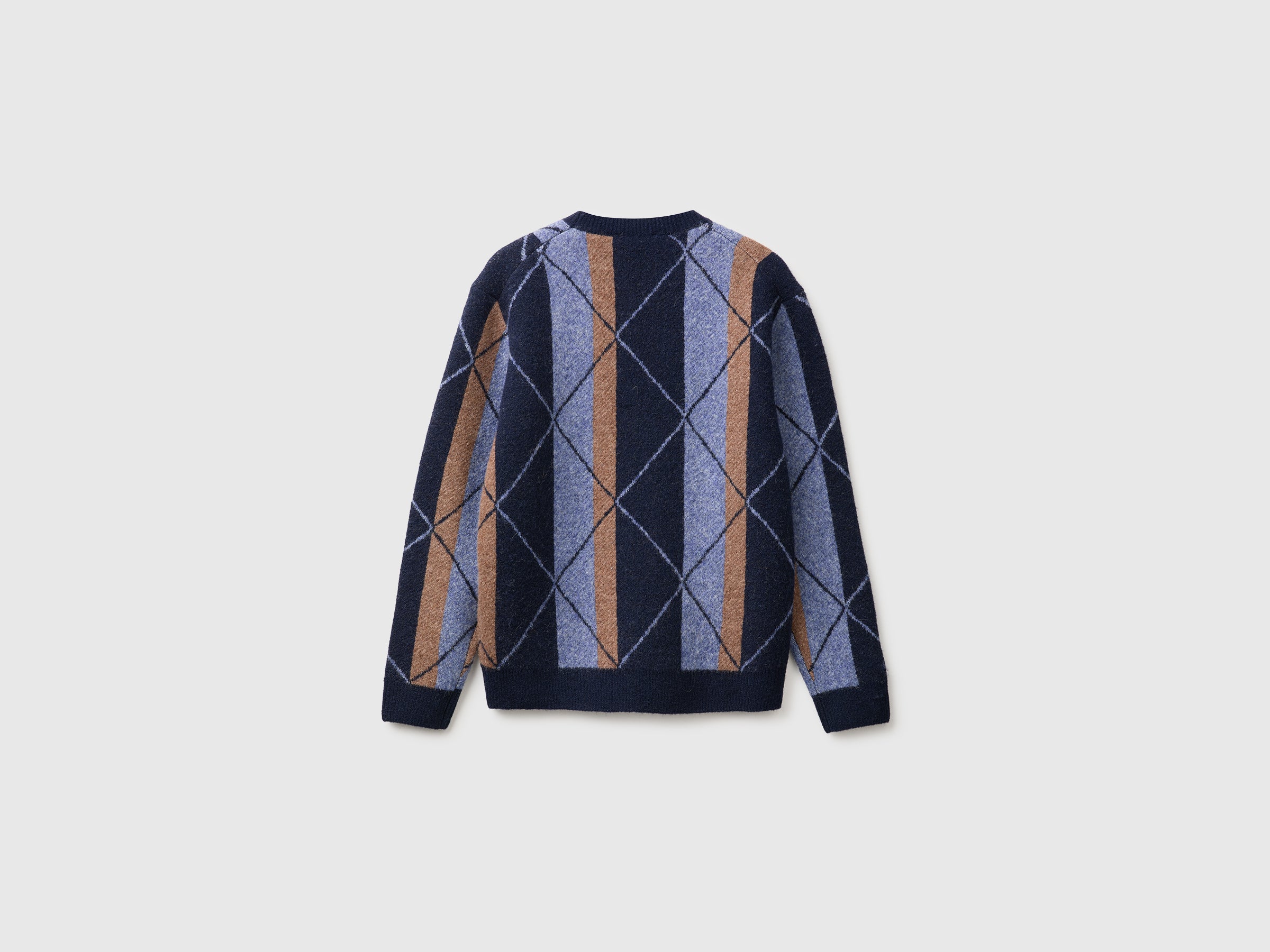 United Colors of Benetton Maglione Lana Alpaca Righe Rombi