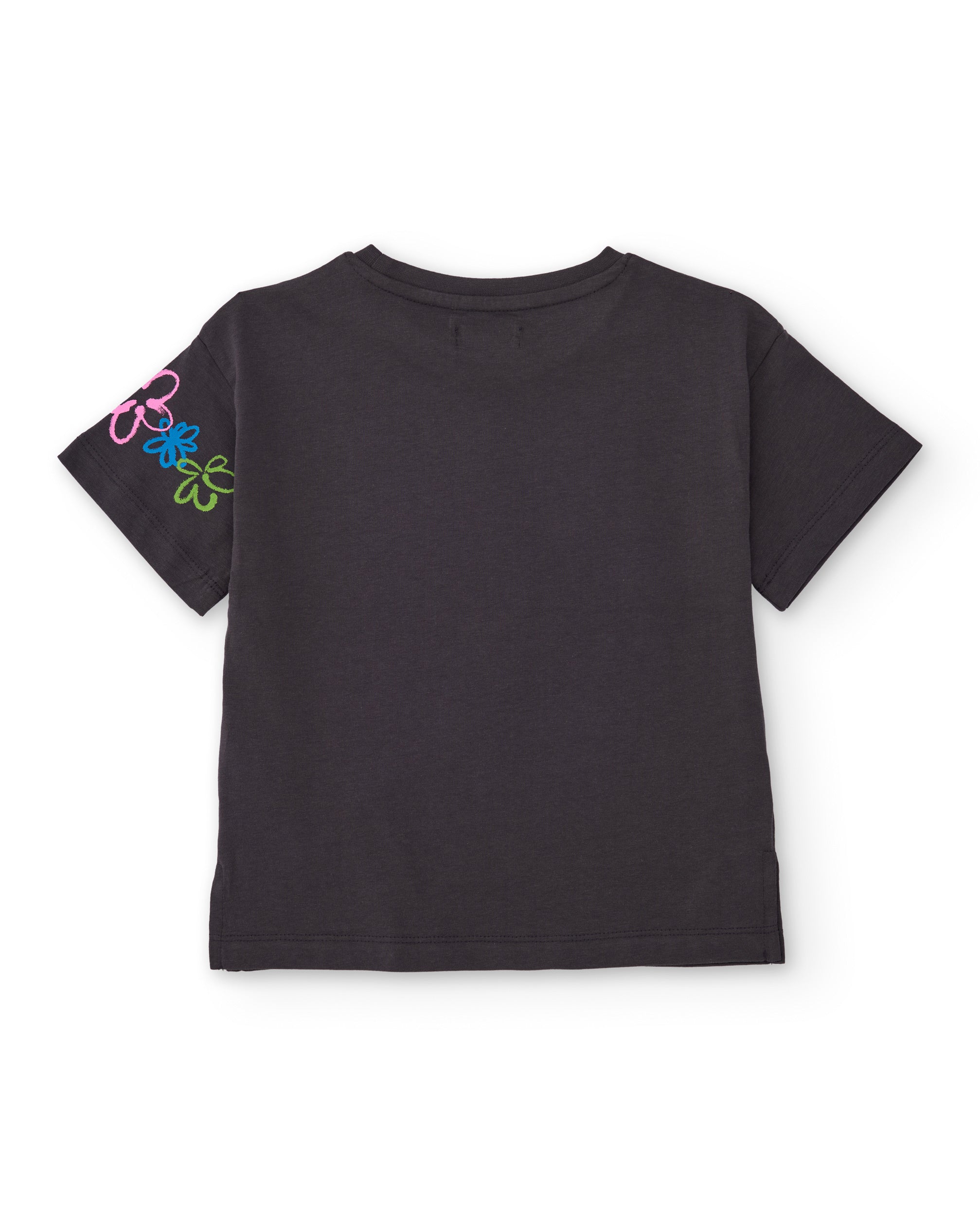 TucTuc Completi Set Bambina Maglia Fiori Grigio Rosa