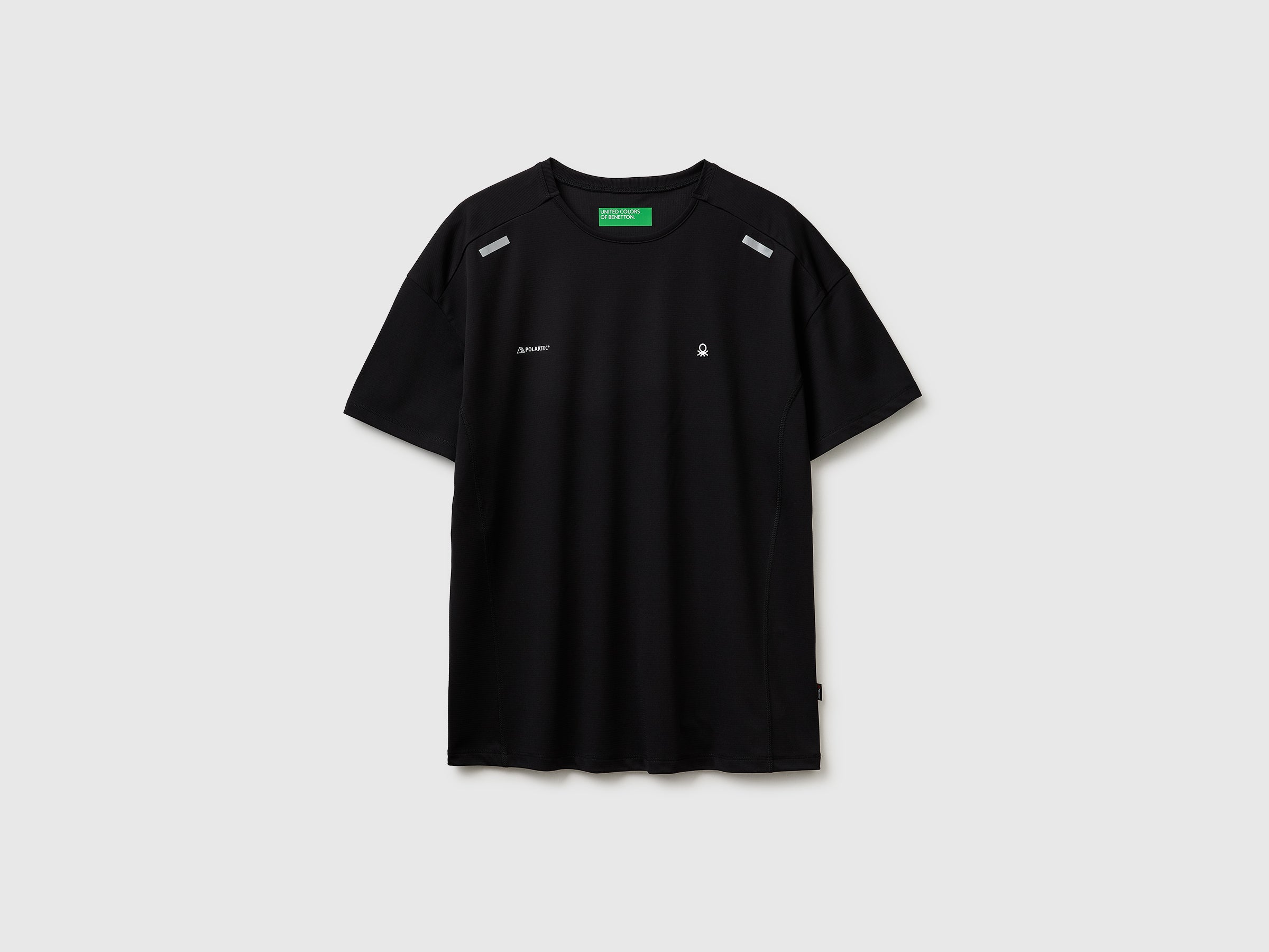 Benetton T-shirt tecnica Polartec jacquard traspirante manica corta