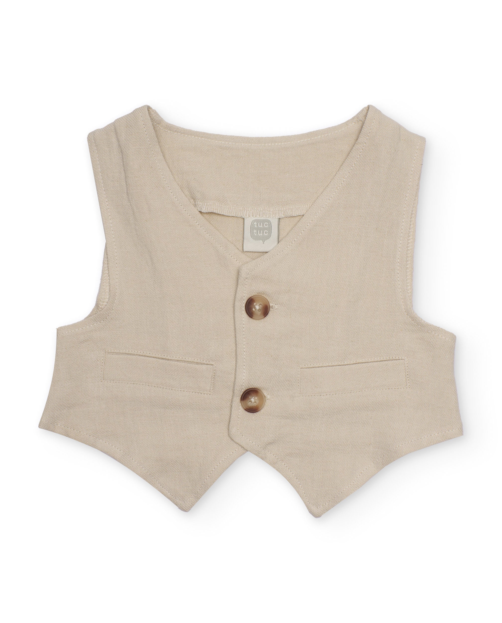TucTuc Giacche Gilet Beige Gilet Bottoni Bambino