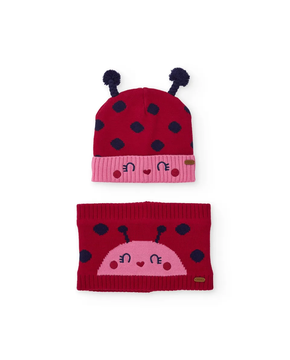 TucTuc Accessori set maglia bambina rosso 44 coccinella