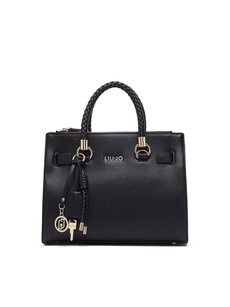 Liu Jo Borsa Satchel Piccola Nera S 27x12x21 cm con Charm