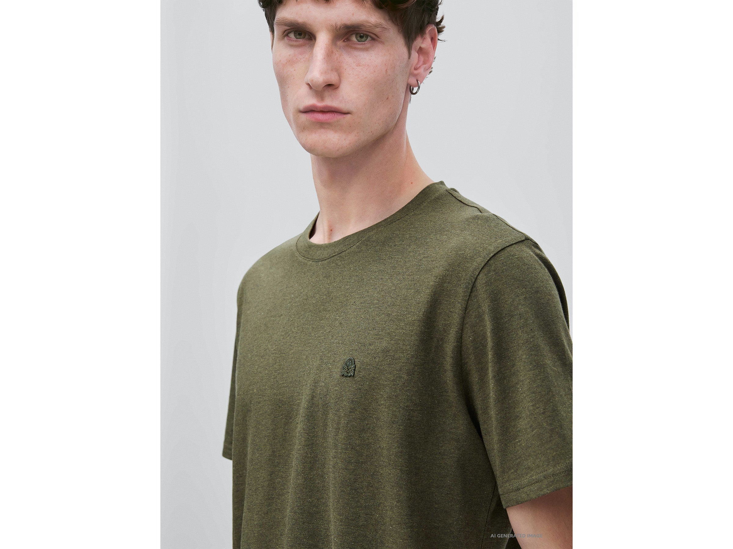 United Colors of Benetton t-shirt melange cotone manica corta