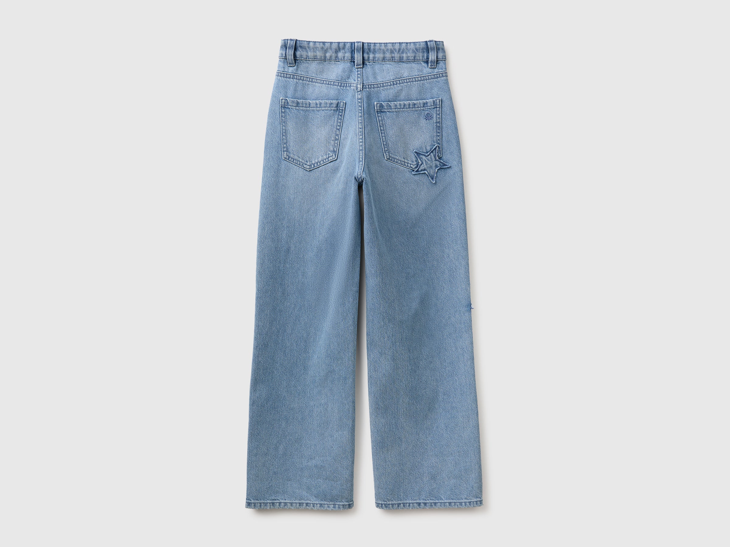 Benetton Jeans Dritti Stelle Cotone Denim