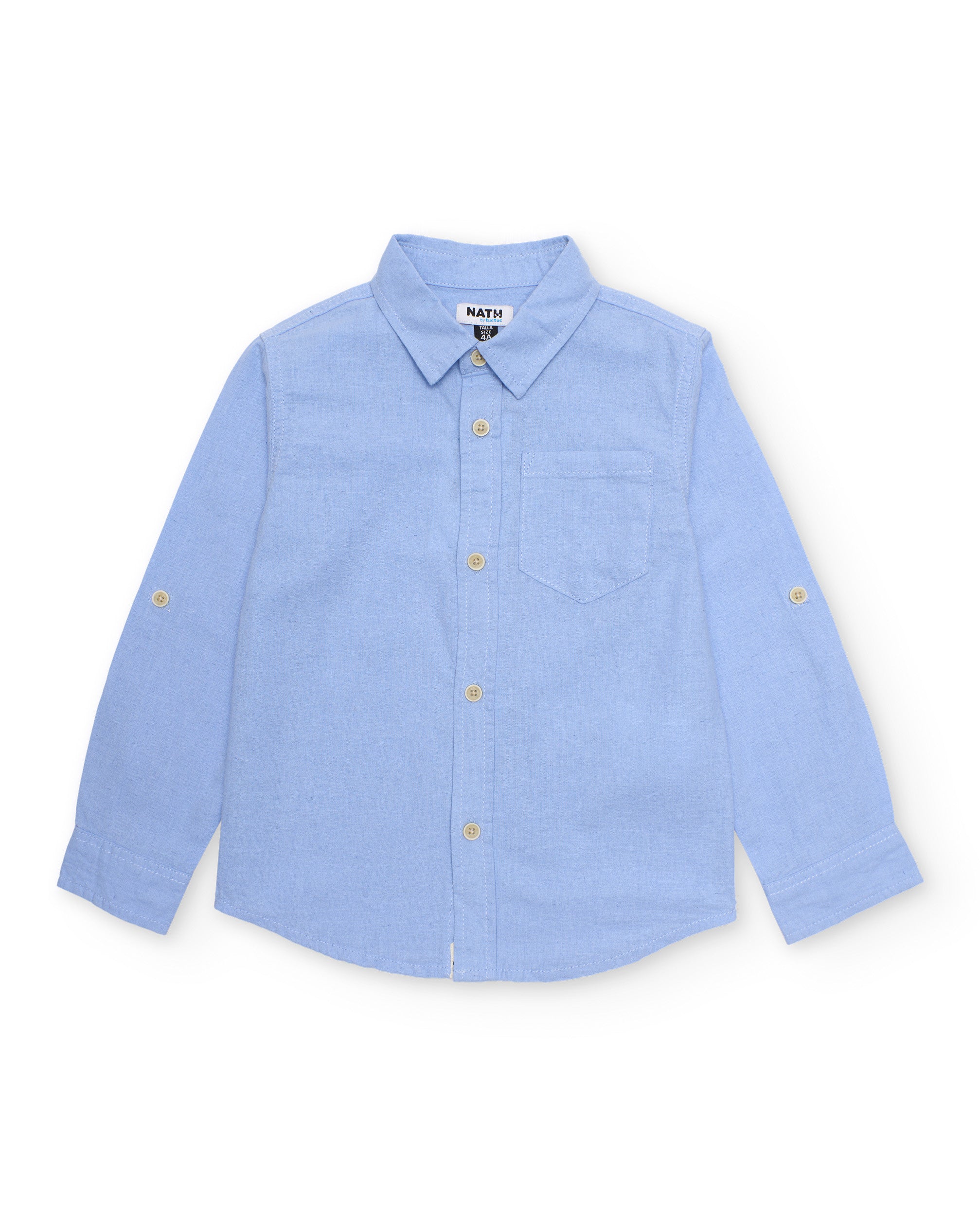 TucTuc Camicette bambino camicia blu maniche con linguette