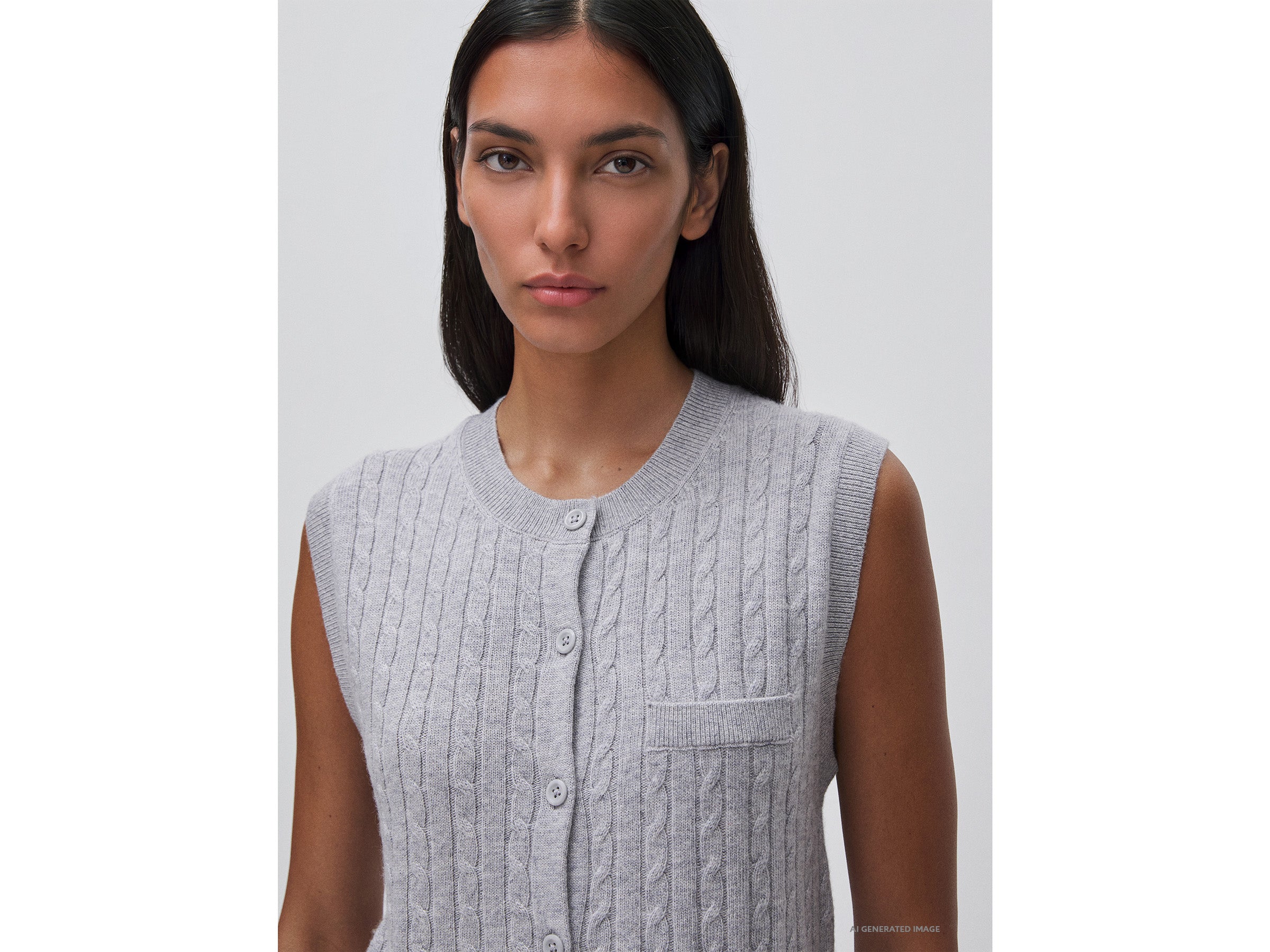 United Colors of Benetton gilet trecce lana cashmere